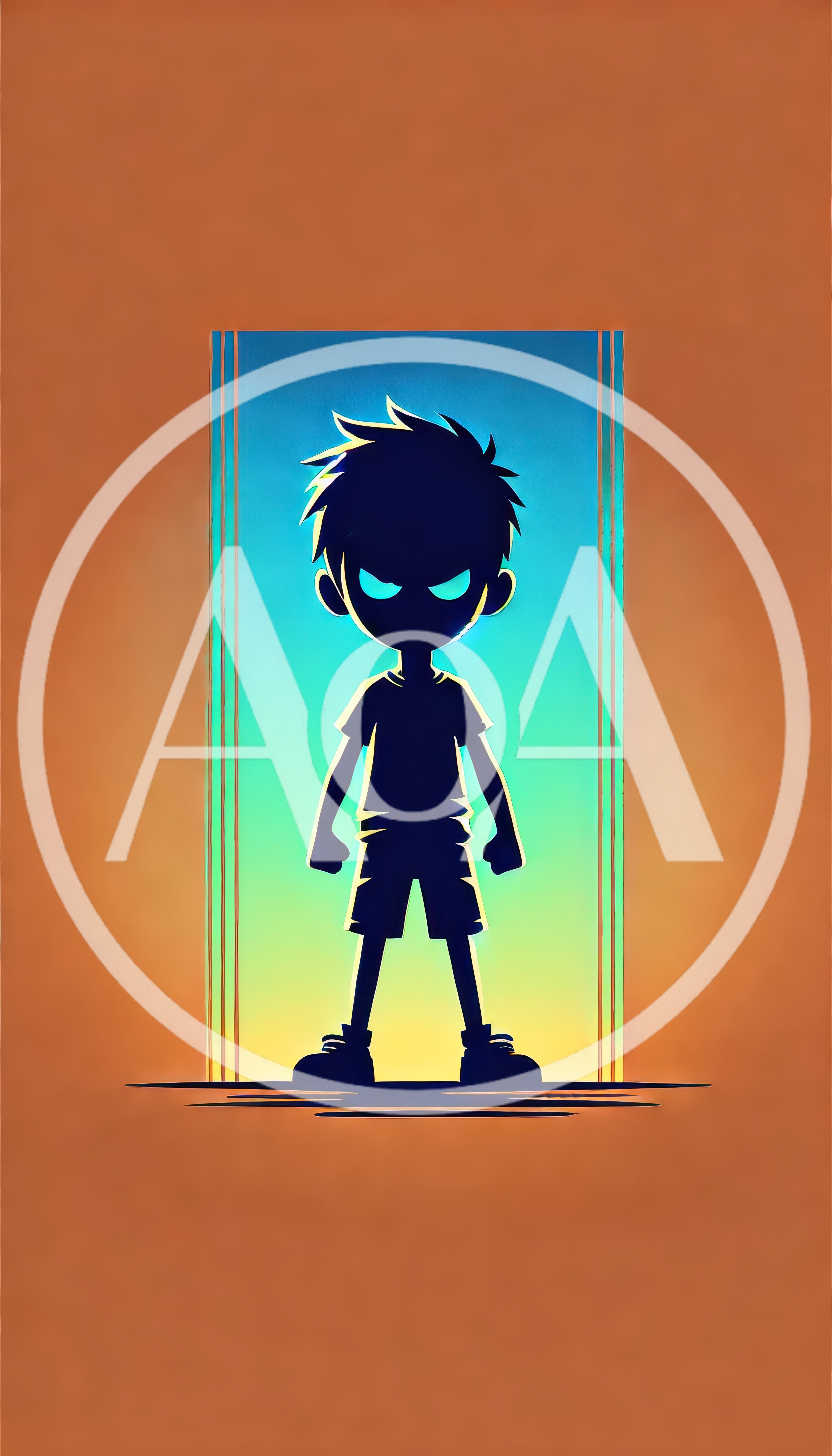 Silhouette Of An Angry Boy Standing In A Doorway