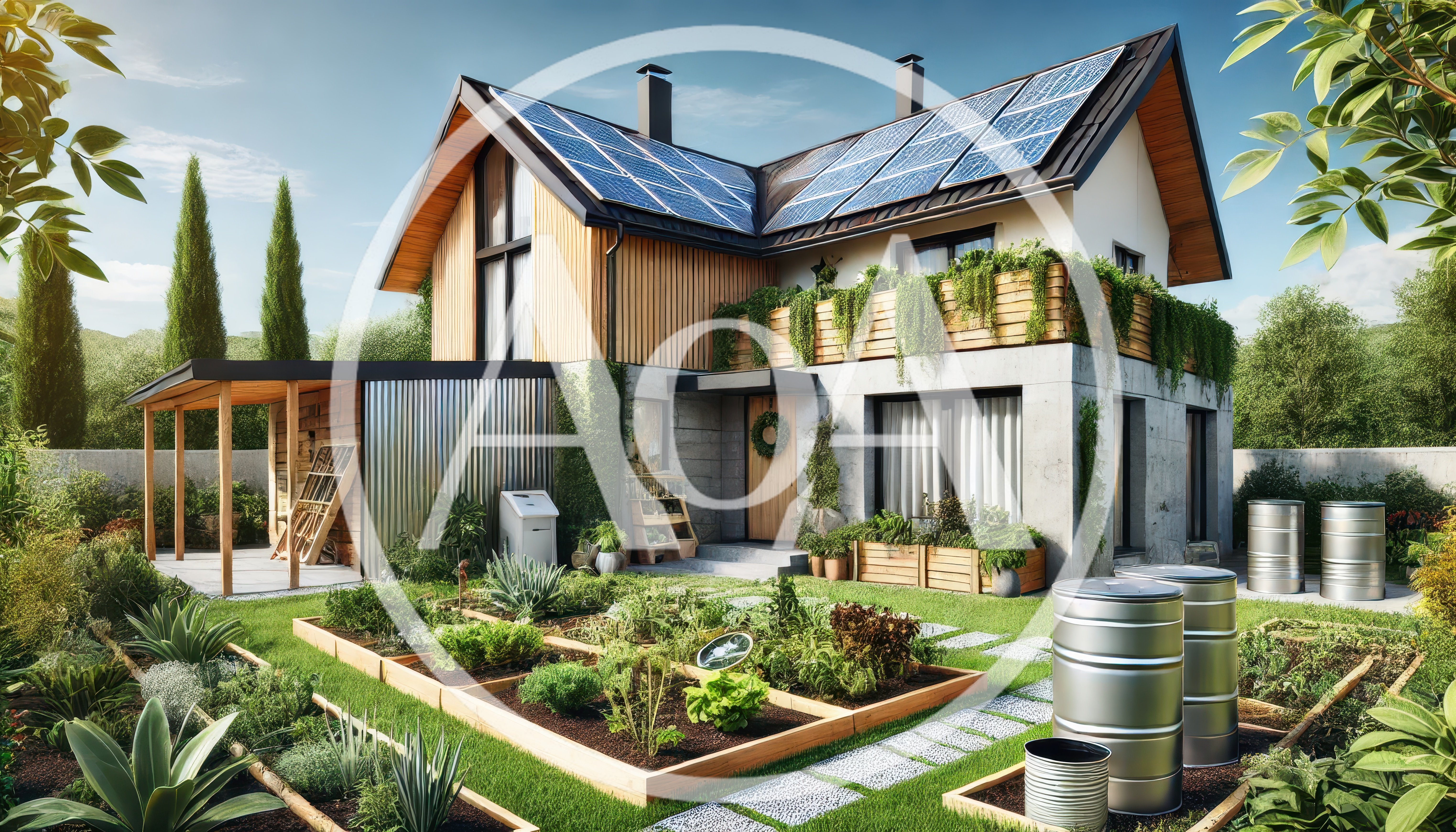 Modern Sustainable Eco Friendly House With Solar Panels