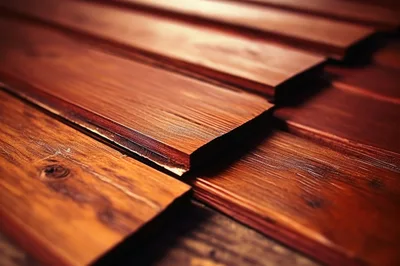 Close Up Of Rich Brown Wooden Planks