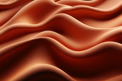 Abstract Wavy Fabric Texture In Warm Orange Tones