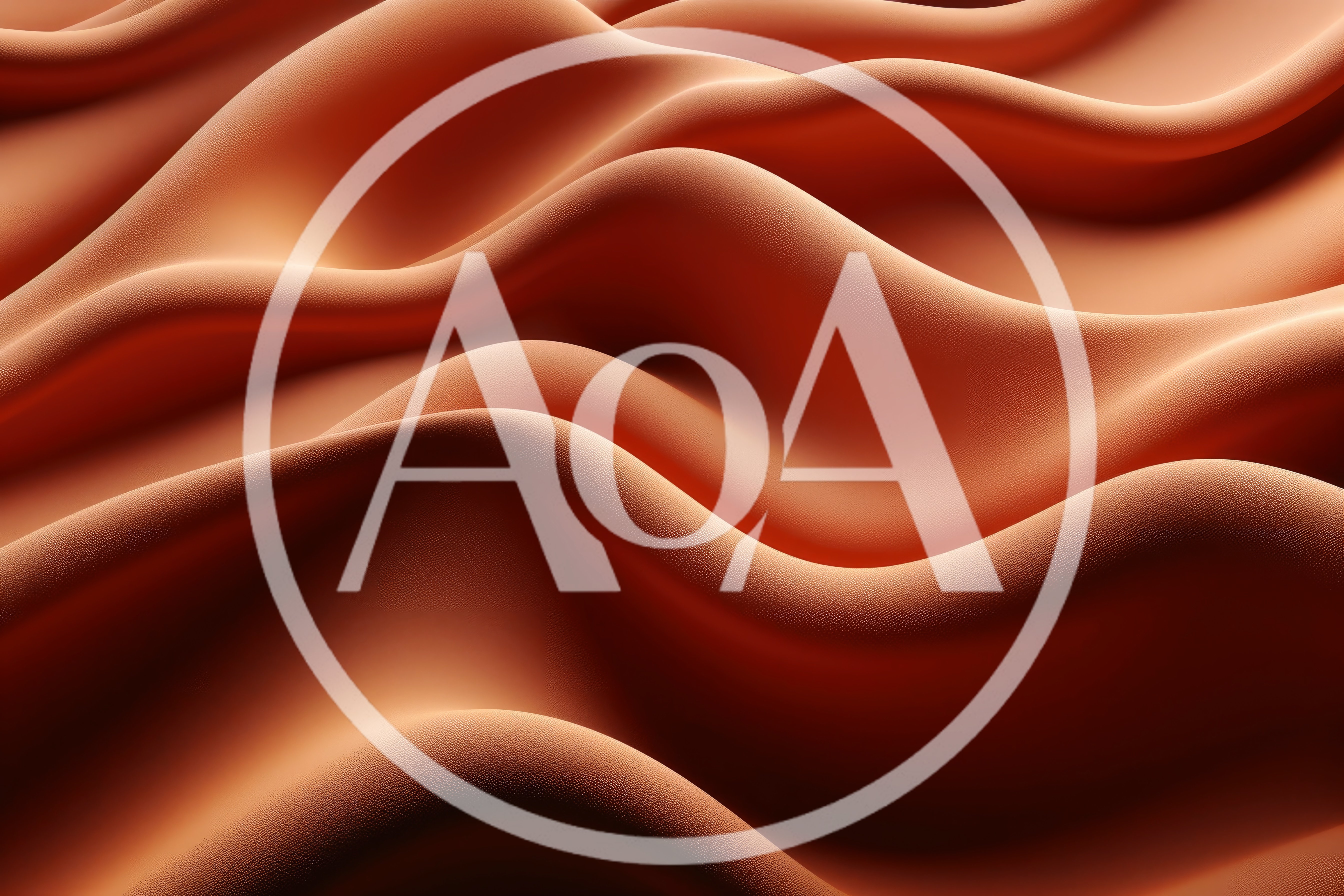 Abstract Wavy Fabric Texture In Warm Orange Tones