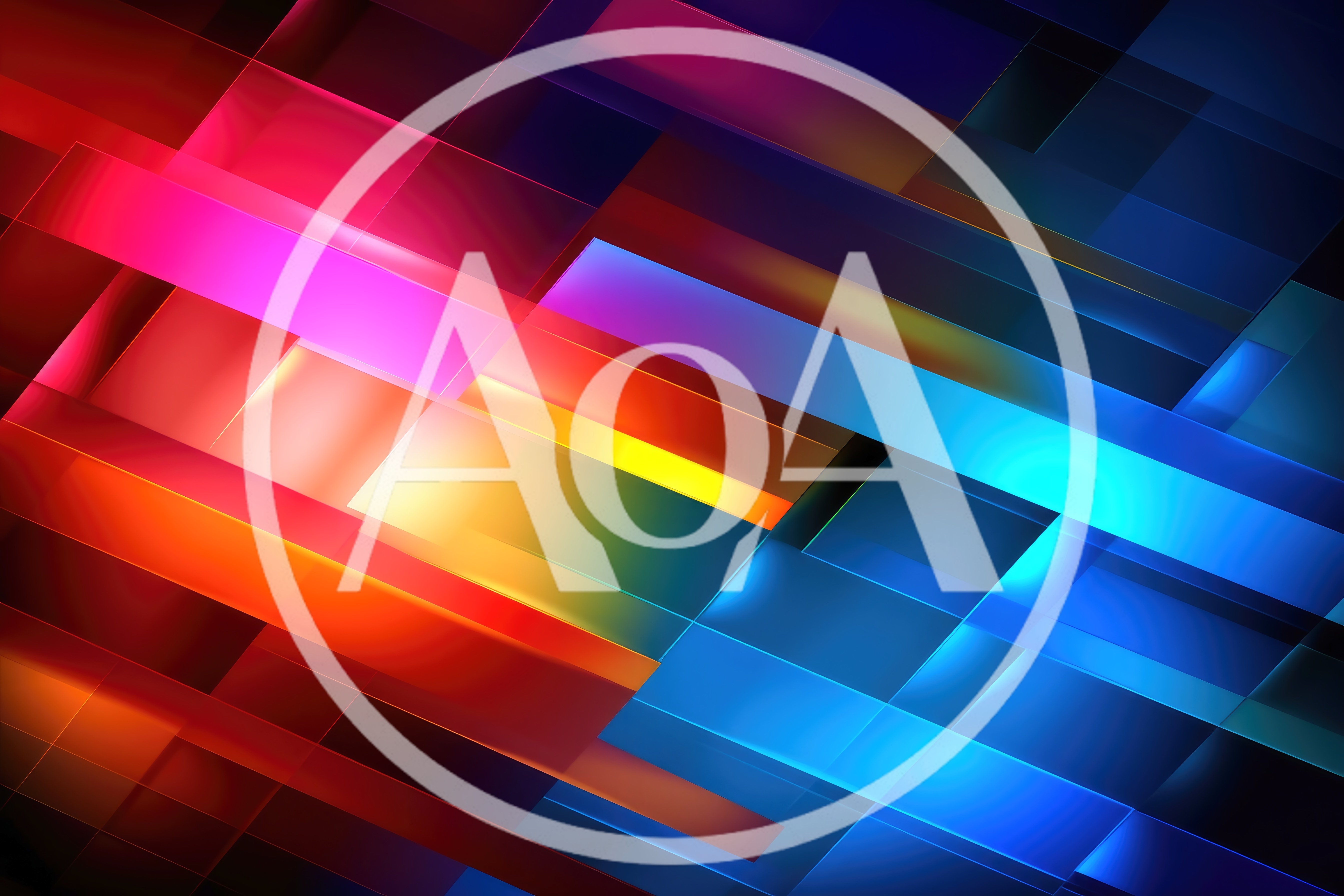 Abstract Geometric Background With Glowing Neon Rectangular Panels