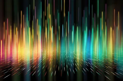 Abstract Digital Light Streaks And Data Flow Background