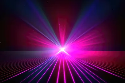 Retro Synthwave Laser Grid Background