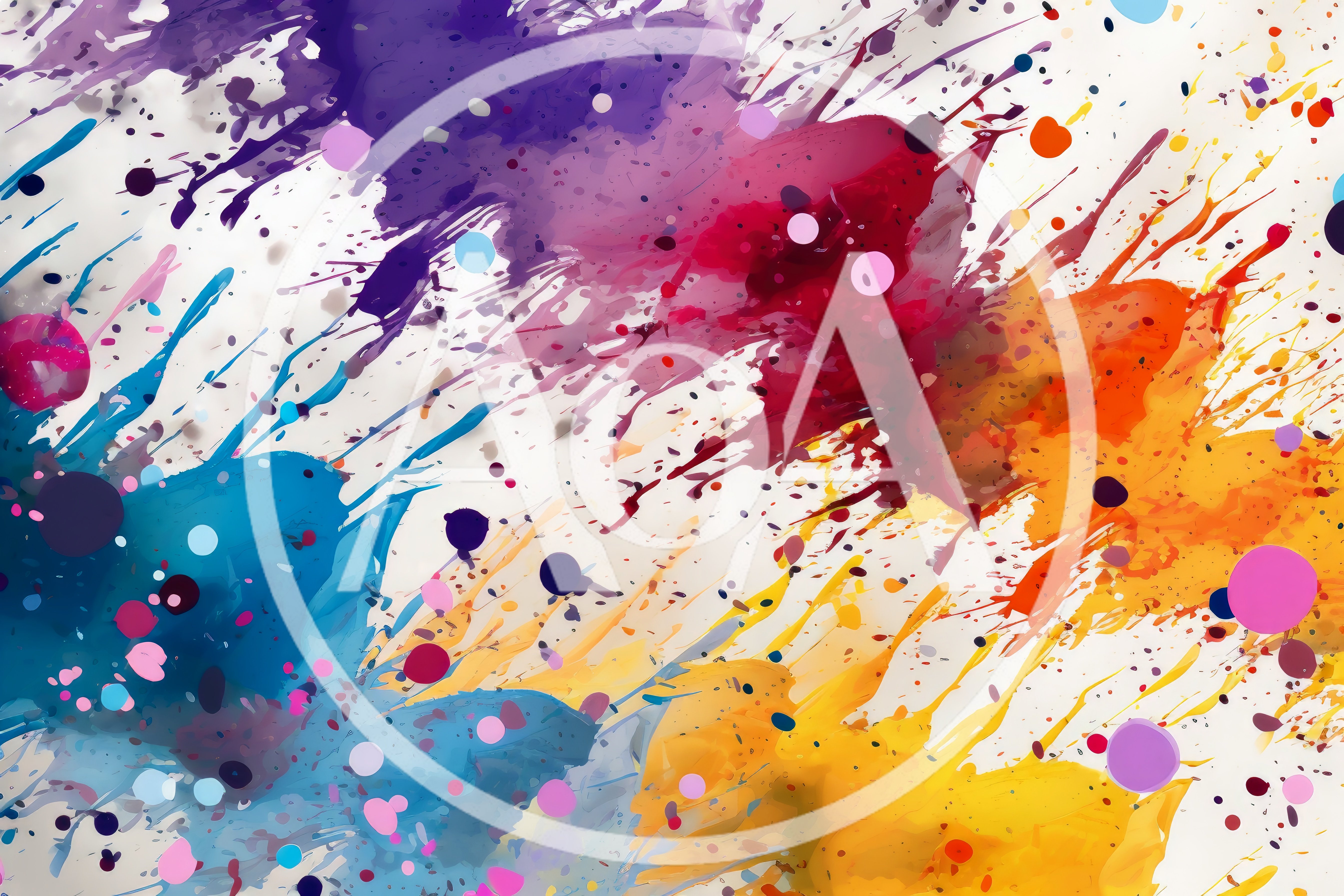Abstract Watercolor Paint Splatter Background
