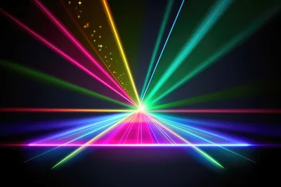Abstract Neon Laser Light Show Background