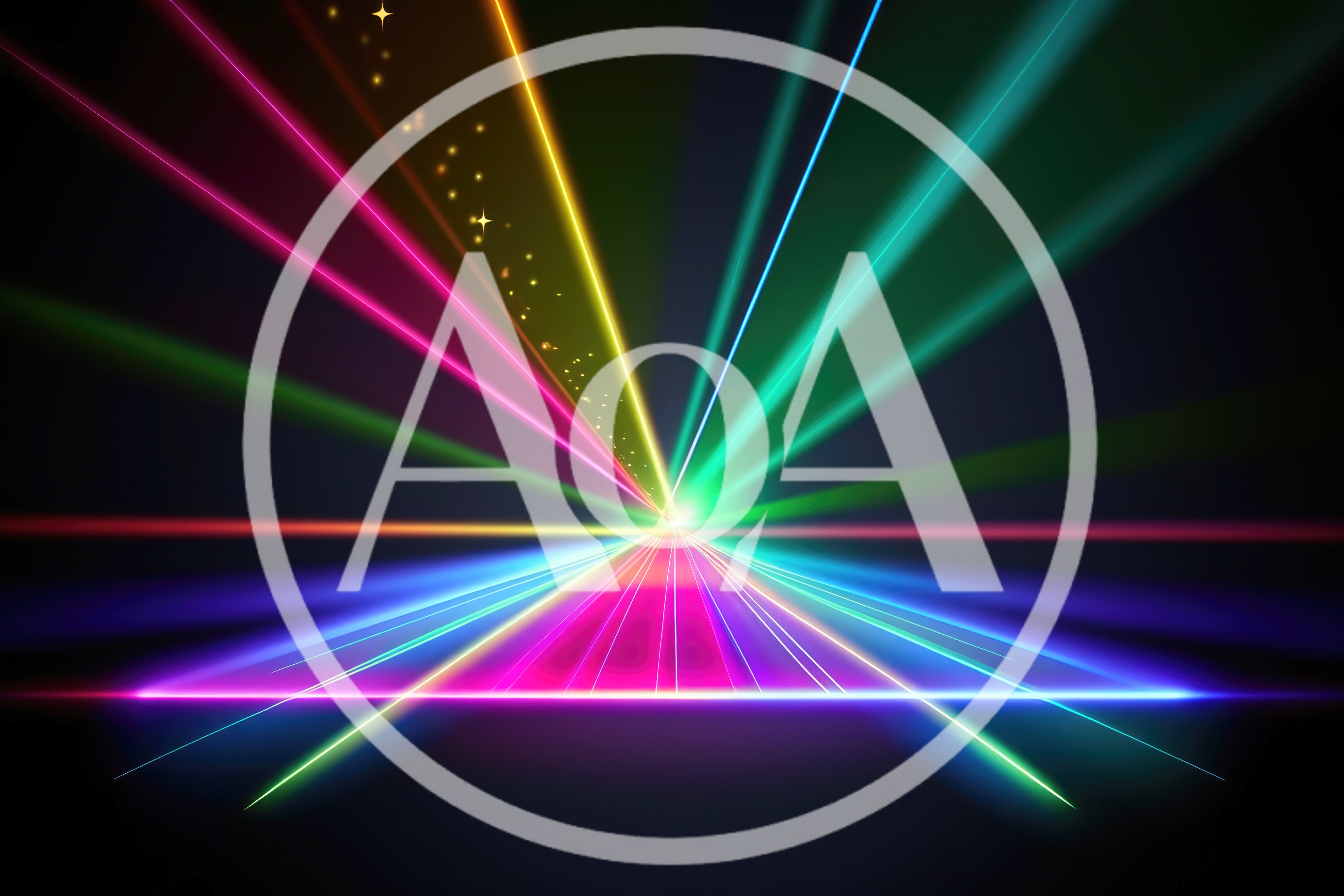 Abstract Neon Laser Light Show Background