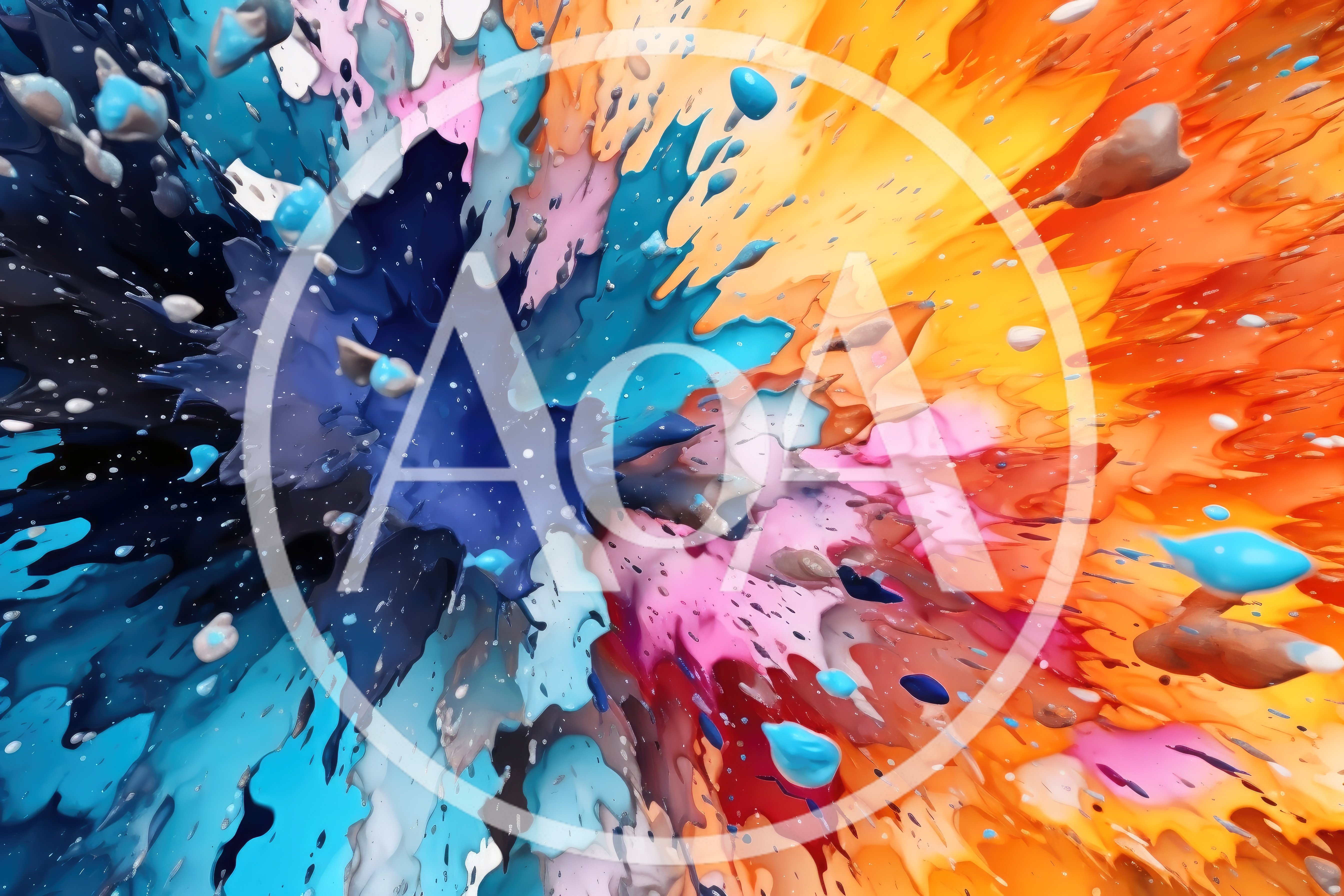 Abstract Explosion Of Vibrant Multi Colored Paint