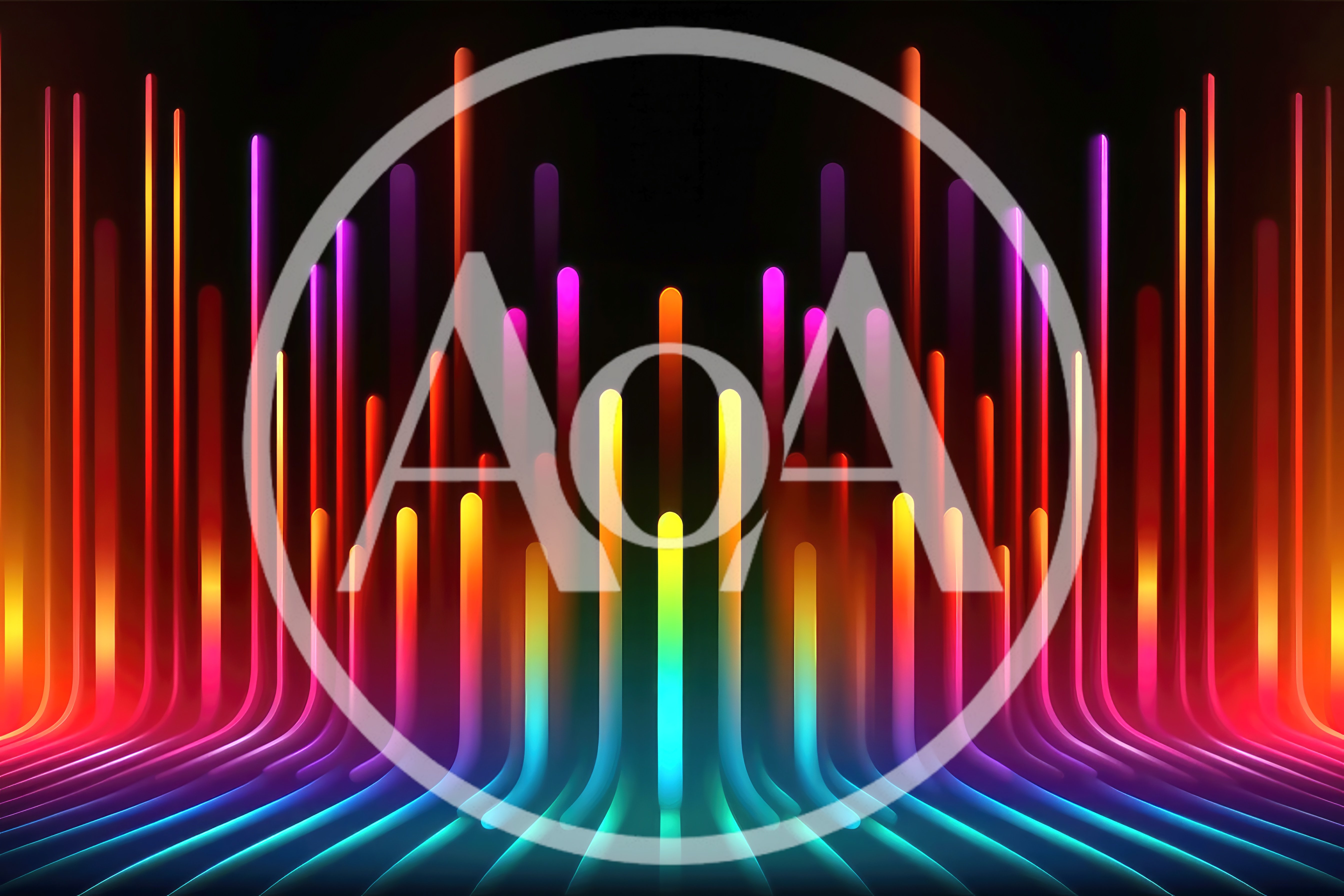 Abstract Neon Light Streaks Background