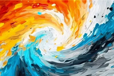 Abstract Swirling Oil Paint Texture Background