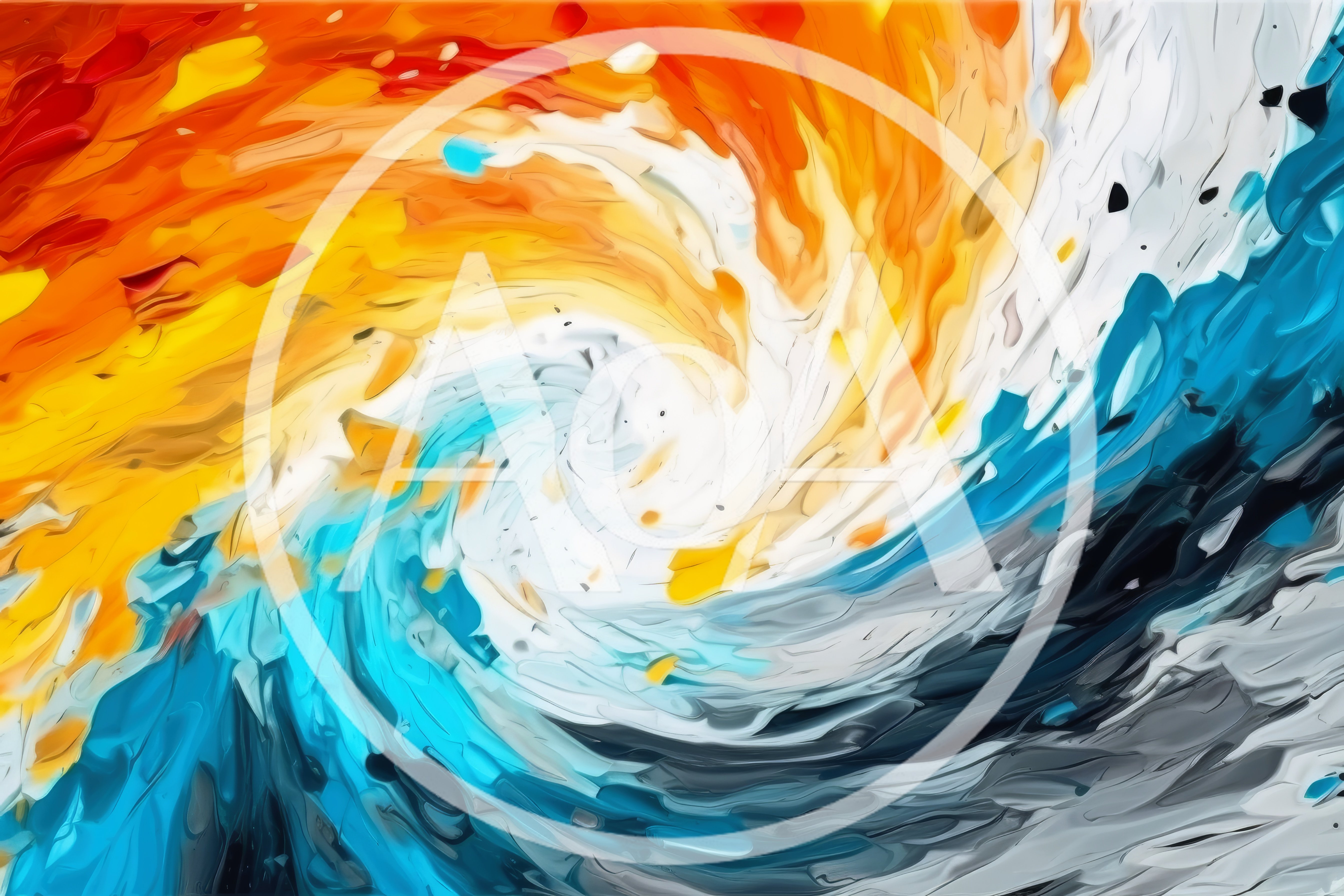 Abstract Swirling Oil Paint Texture Background
