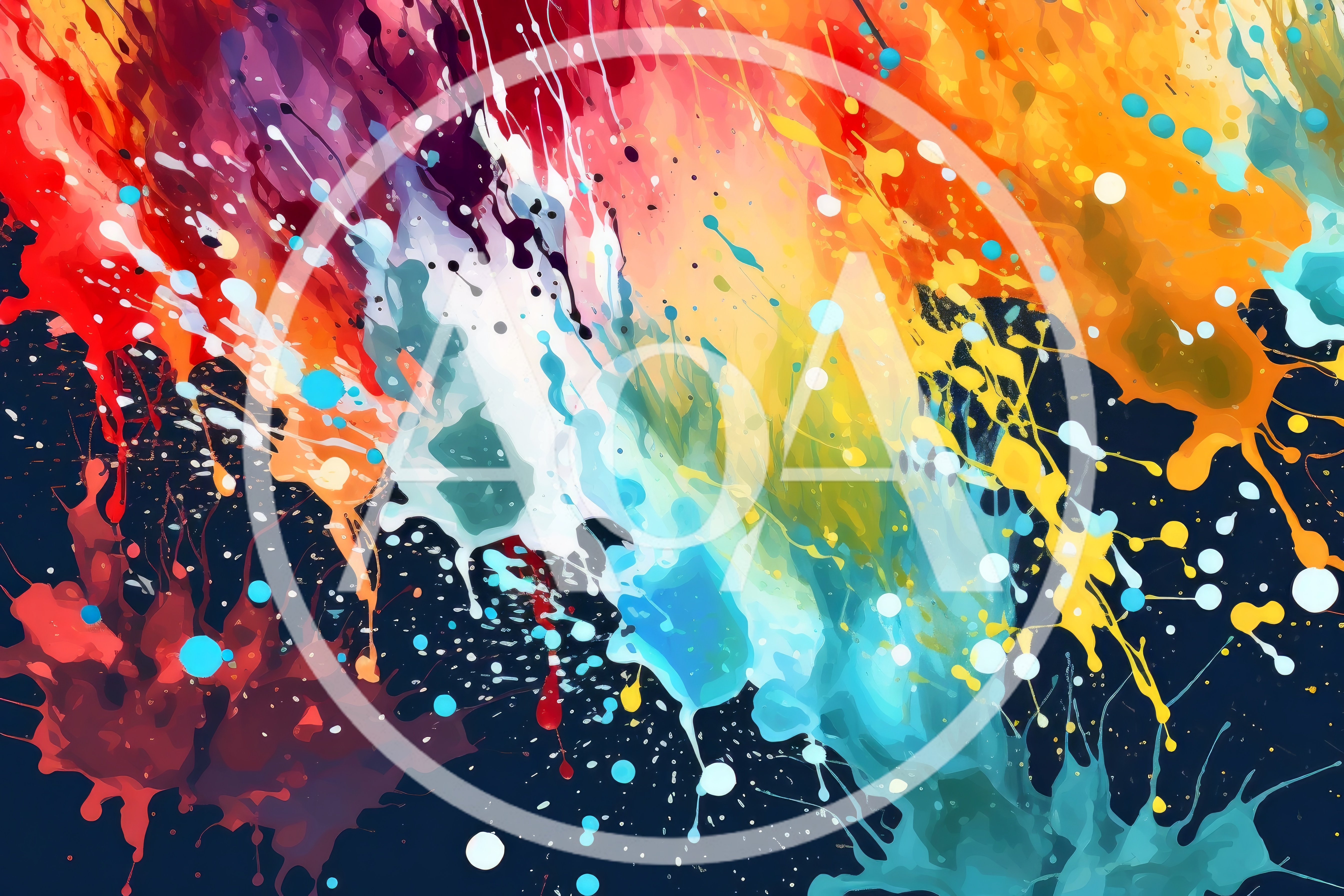 Abstract Colorful Paint Splatter Background