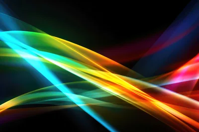 Abstract Glowing Light Waves Background