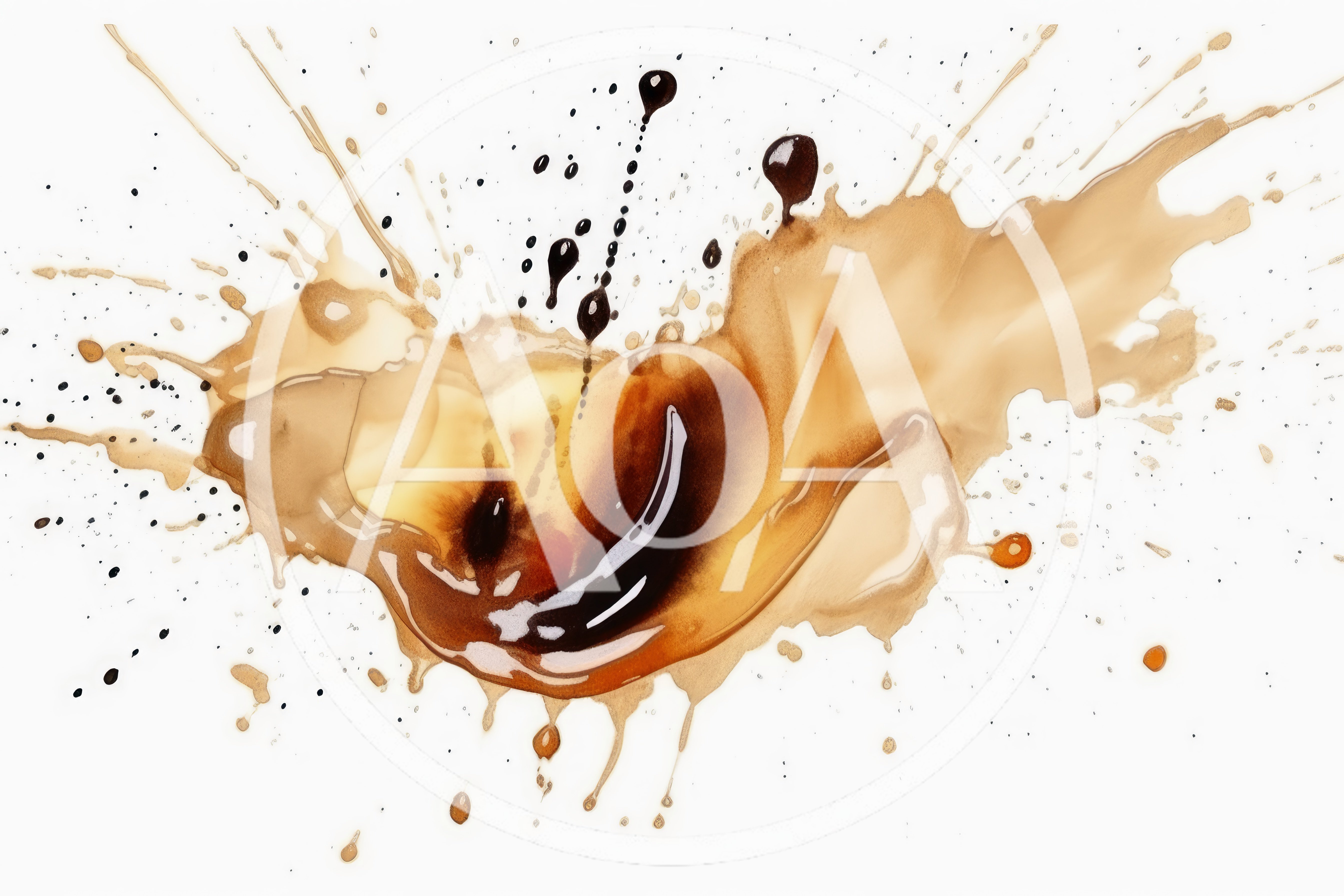 Coffee Splash Isolated On White Background