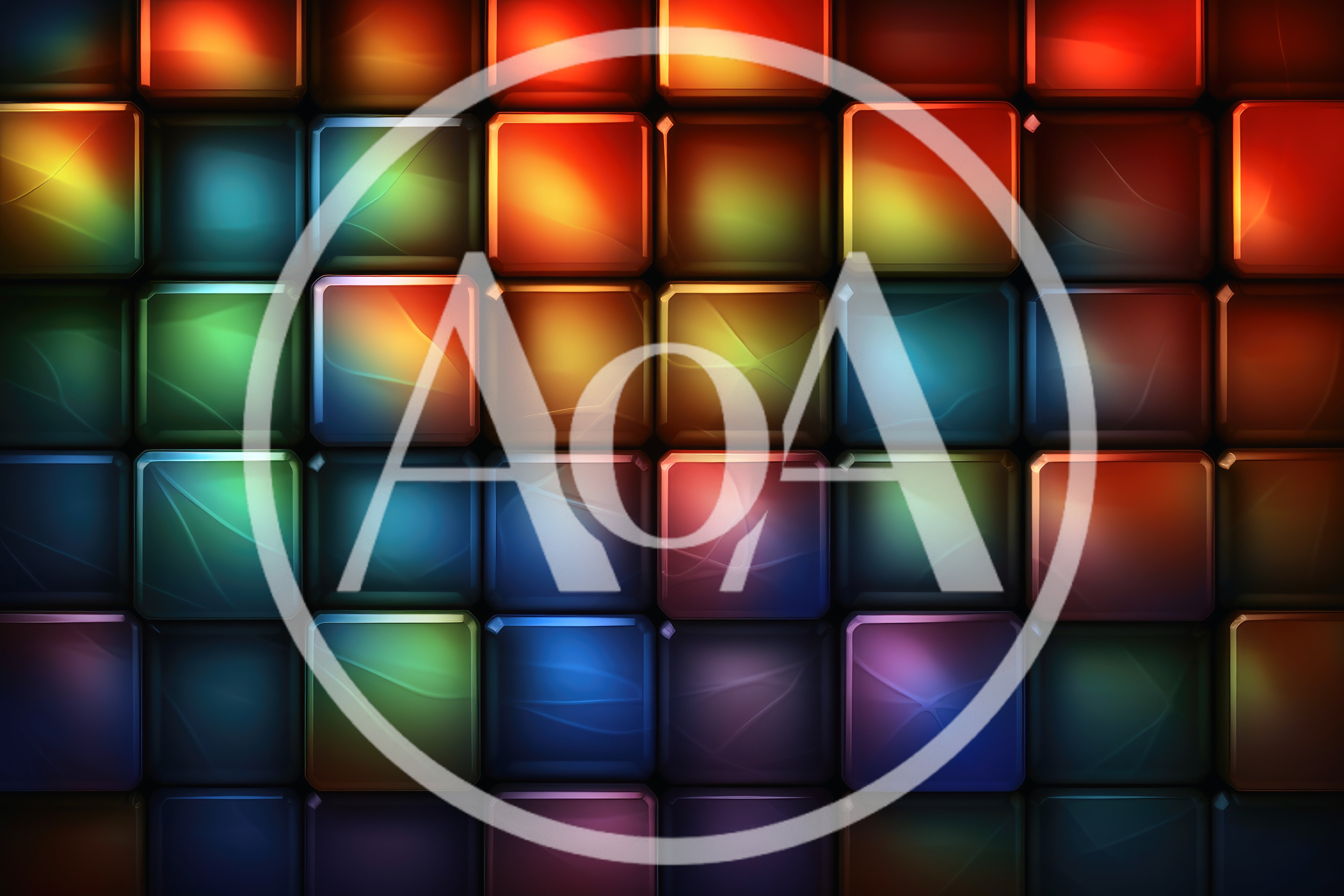 Abstract Background Of Glowing Colorful Glass Cubes