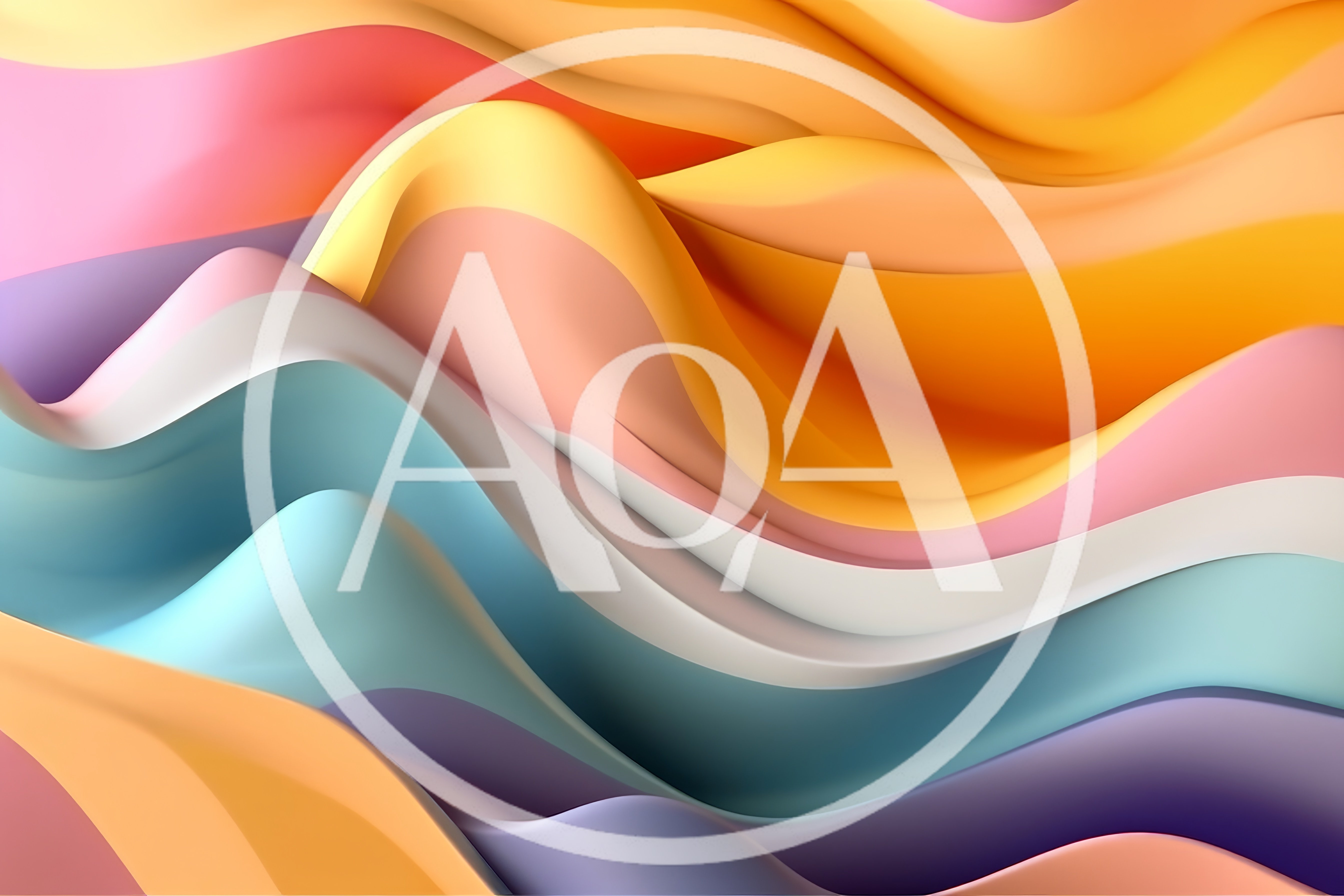 Abstract 3D Wavy Colorful Fluid Background