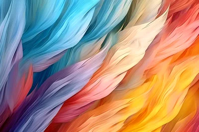 Abstract Flowing Colorful Feather Texture Background