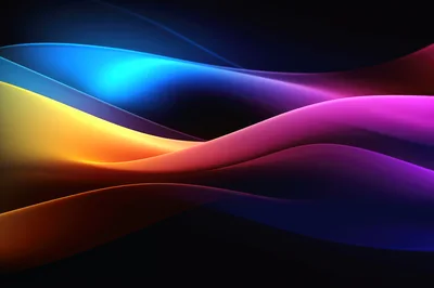Abstract Fluid Waves With Vibrant Gradient Colors