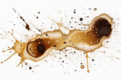 Coffee Splash With Dark Liquid Droplets
