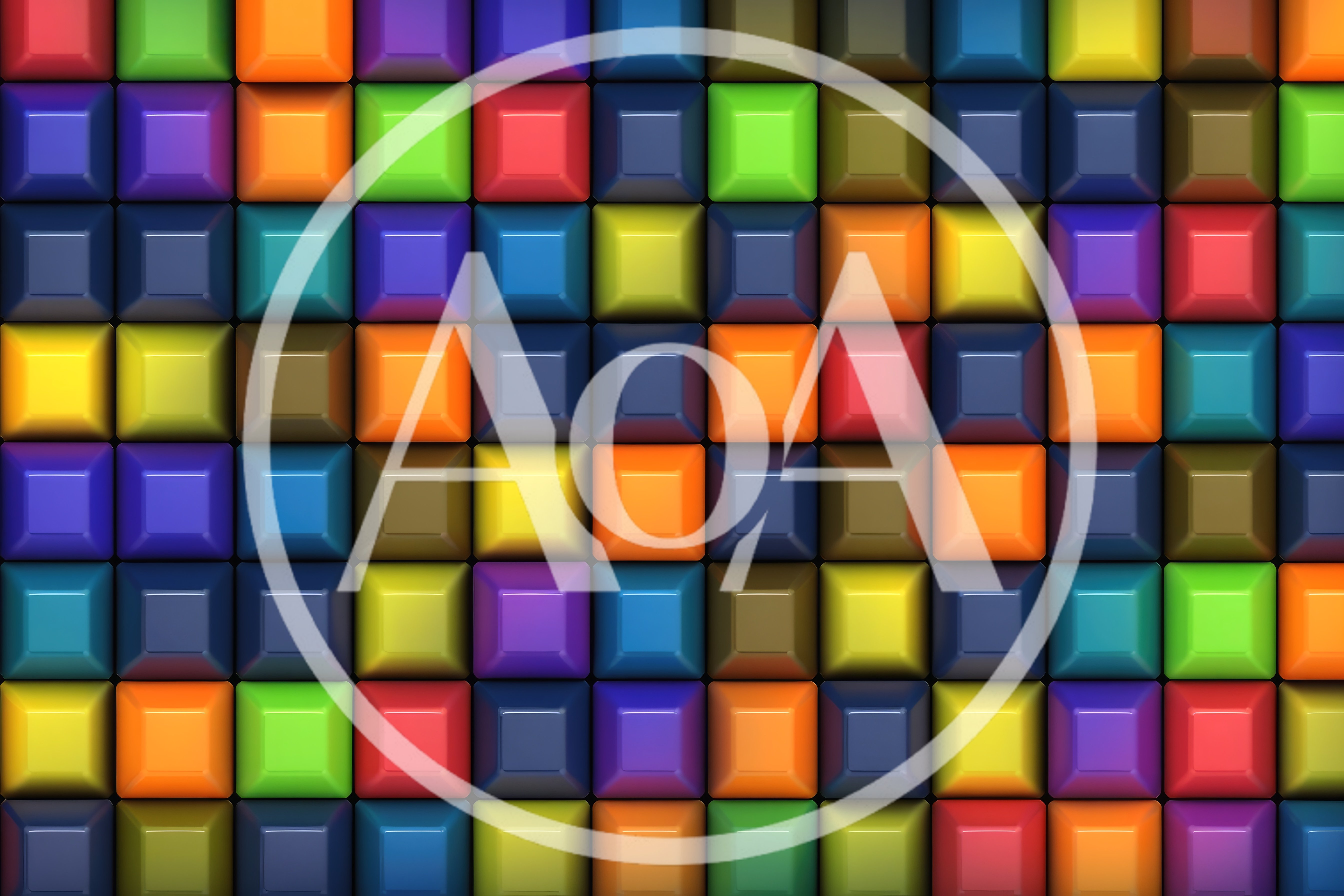 Abstract Background of Colorful 3D Glossy Cubes