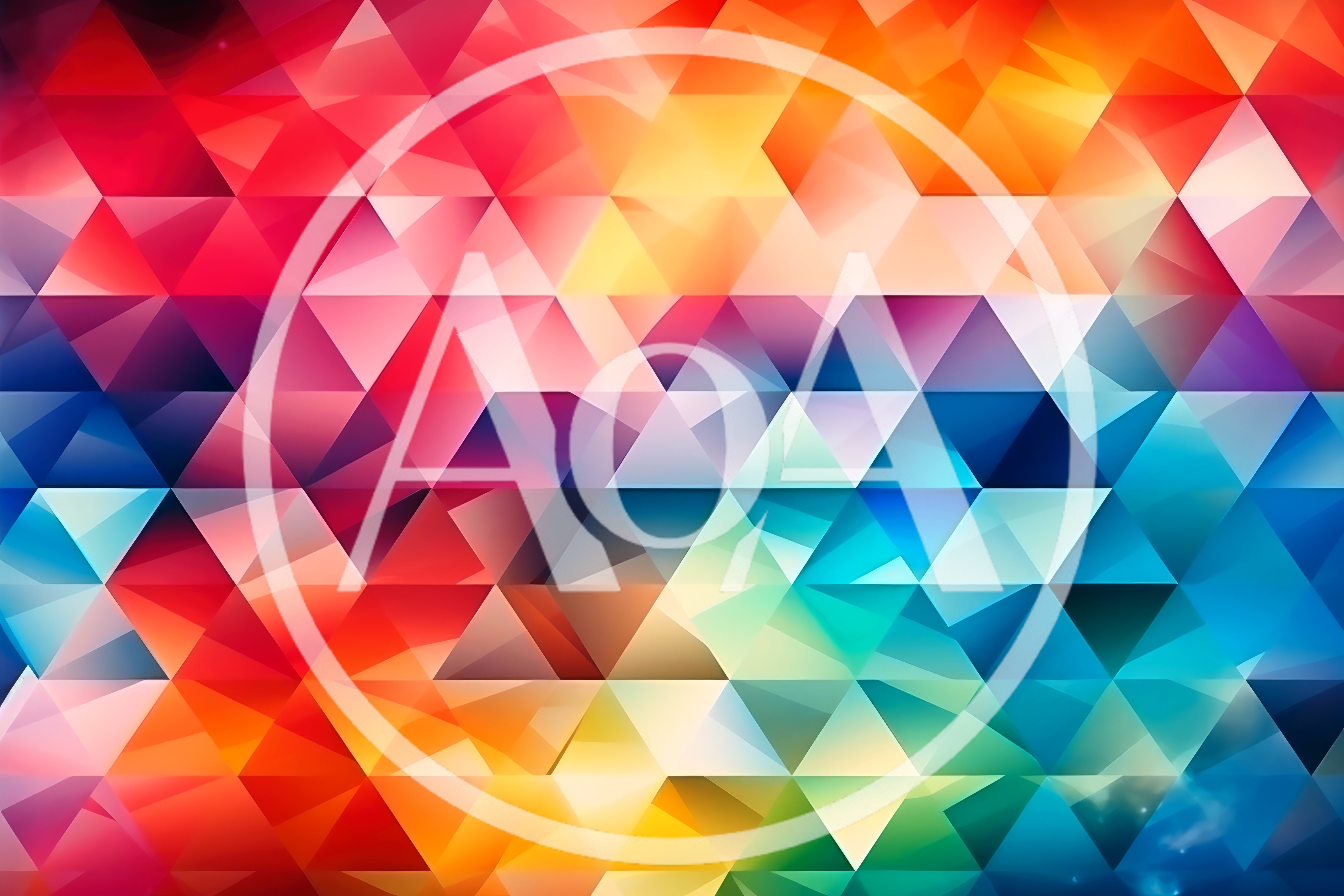 Abstract Geometric Triangle Pattern With Vibrant Gradient Colors
