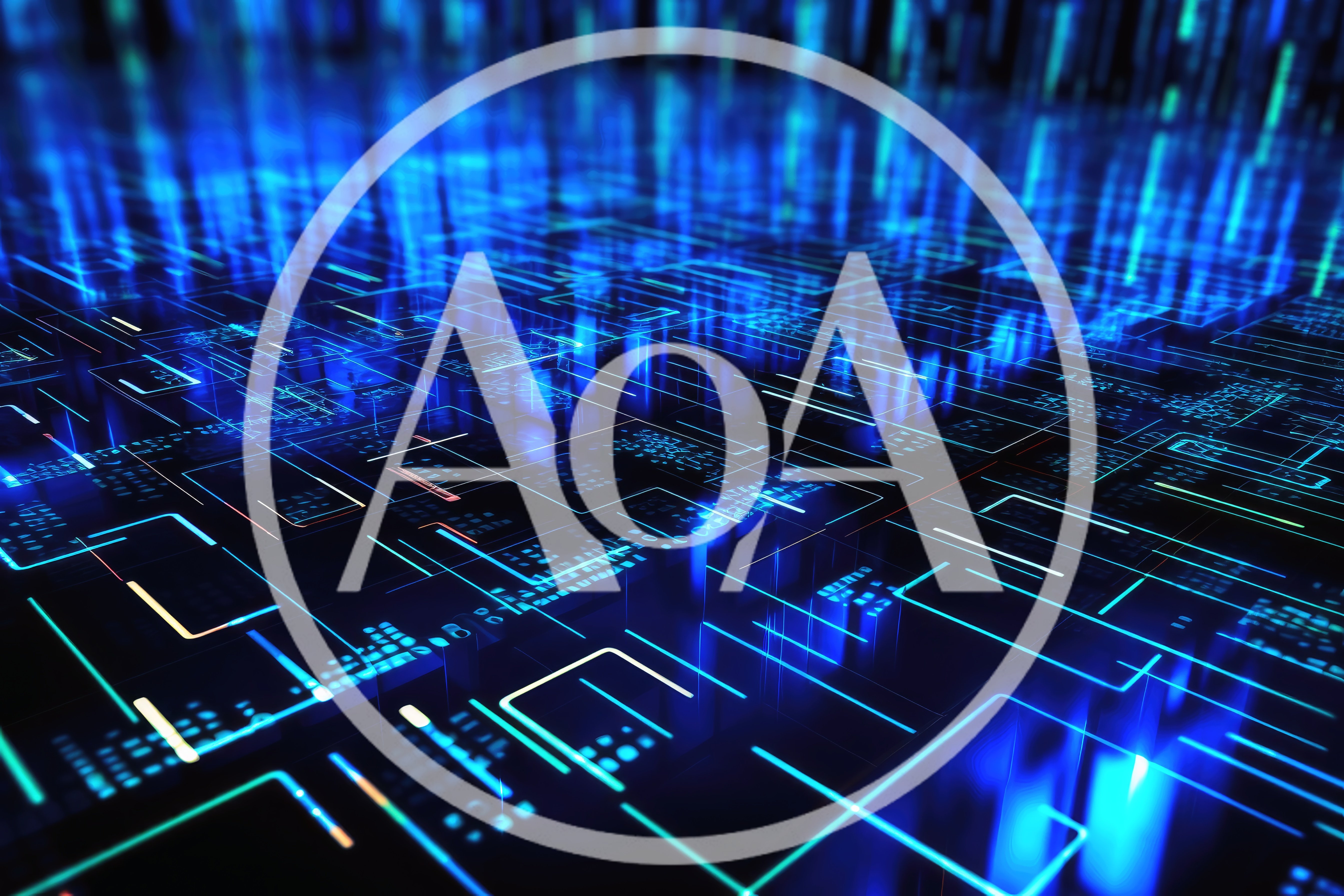 Abstract Digital Data Network Visualization