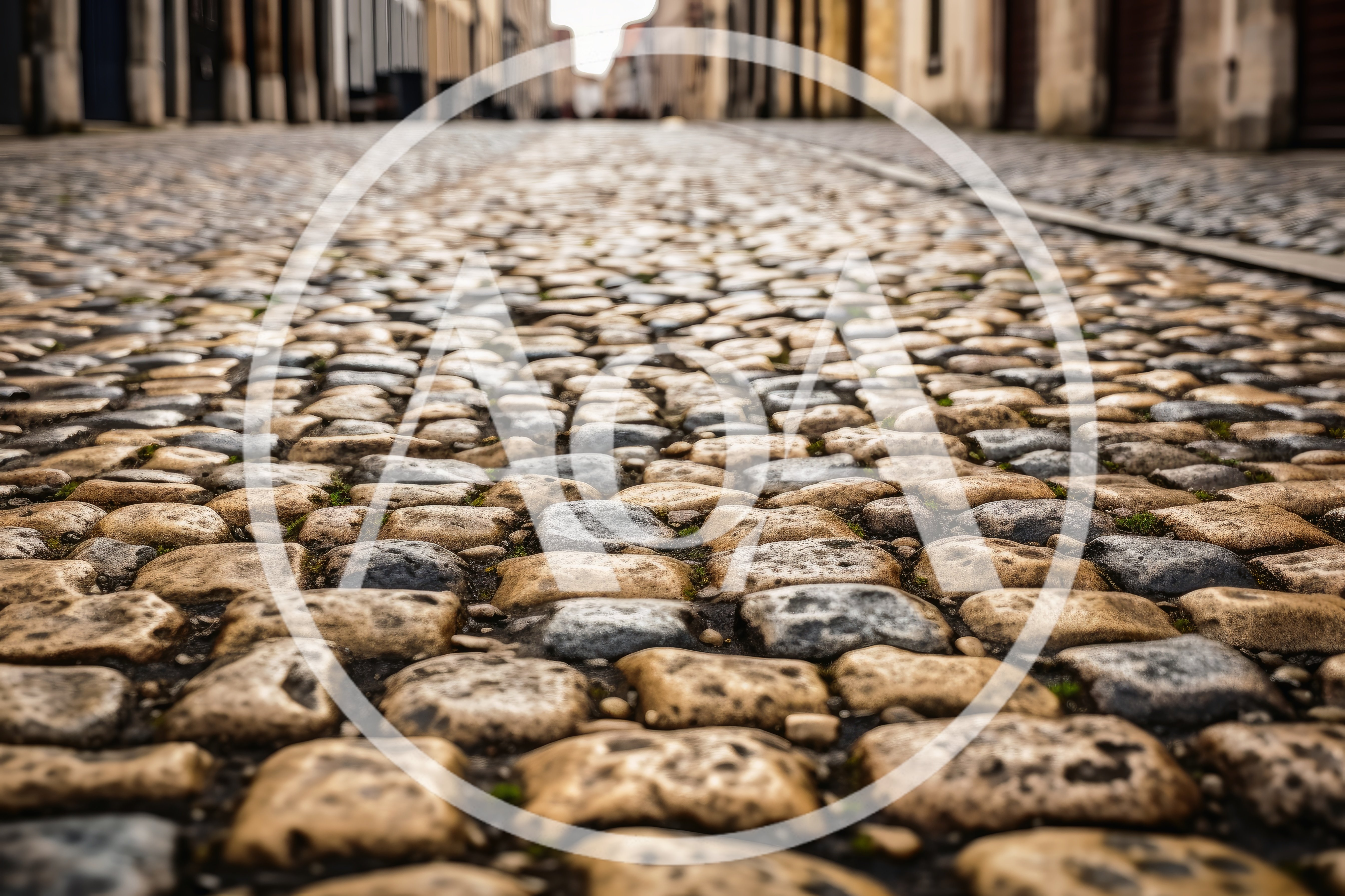 Cobblestone Street Surface In A Historic European Town