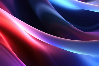Abstract Fluid Waves With Vibrant Gradient Lighting