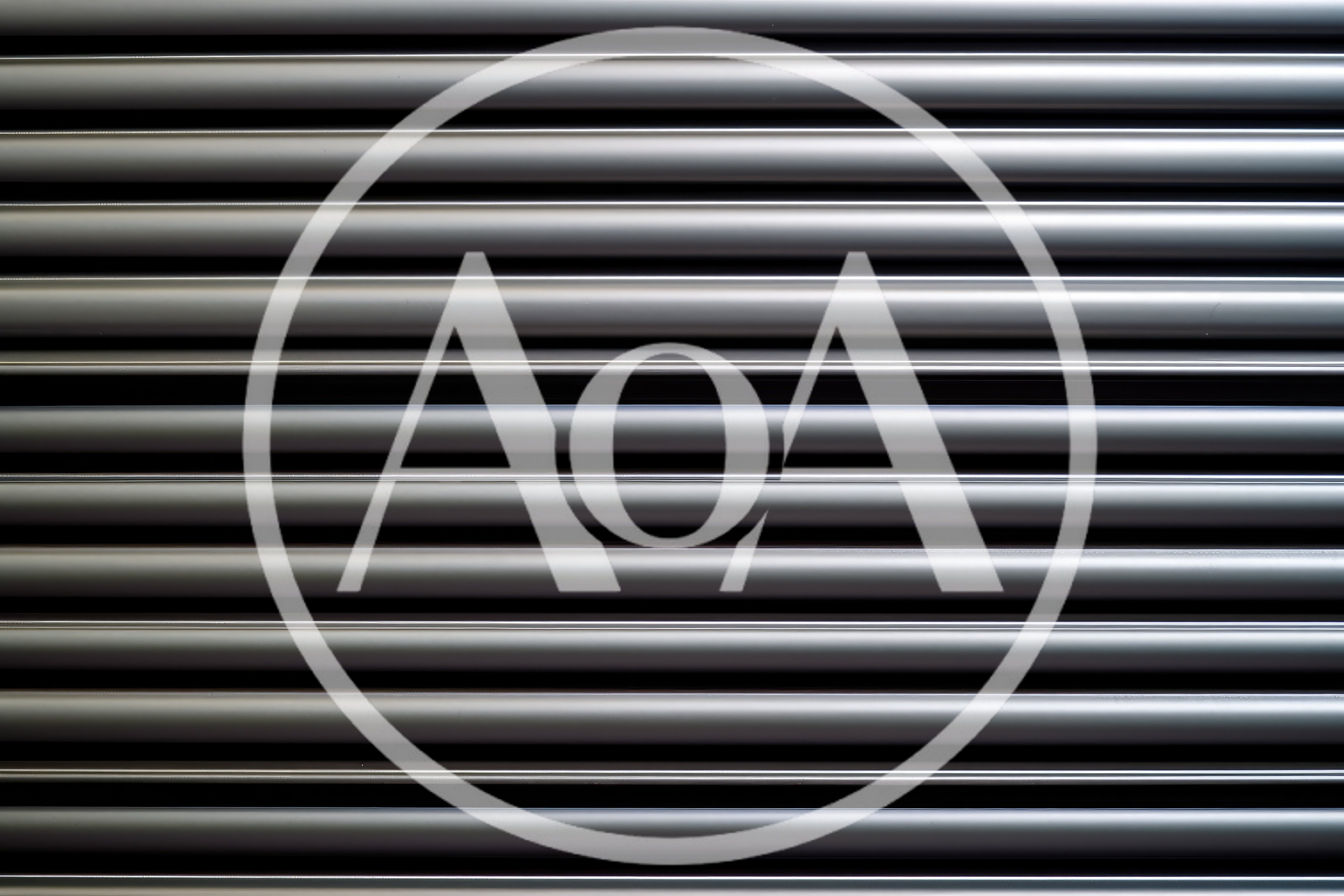 Close Up Of Metallic Horizontal Roller Shutter Door