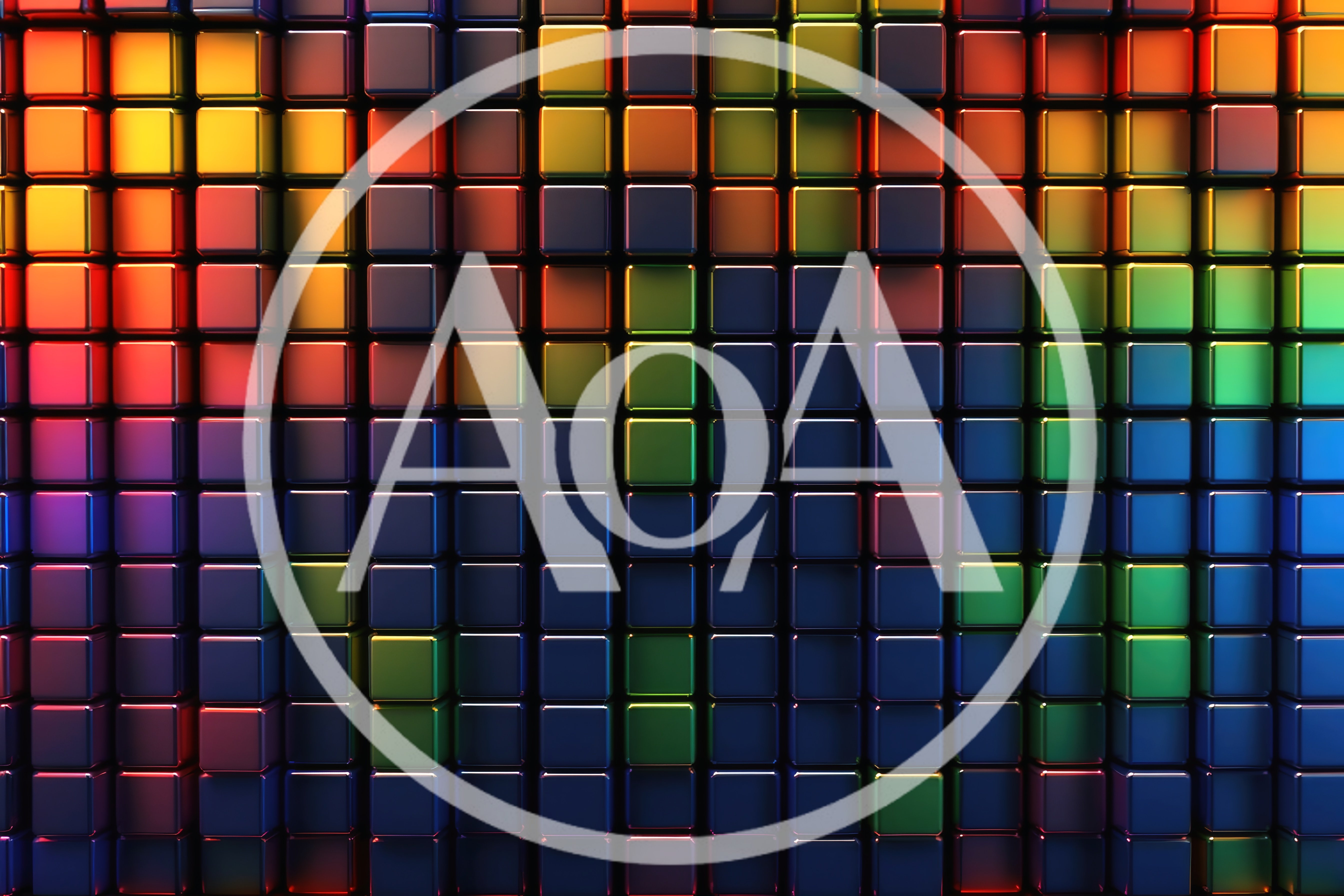 Abstract Background Of Glowing Colorful Metallic Cubes