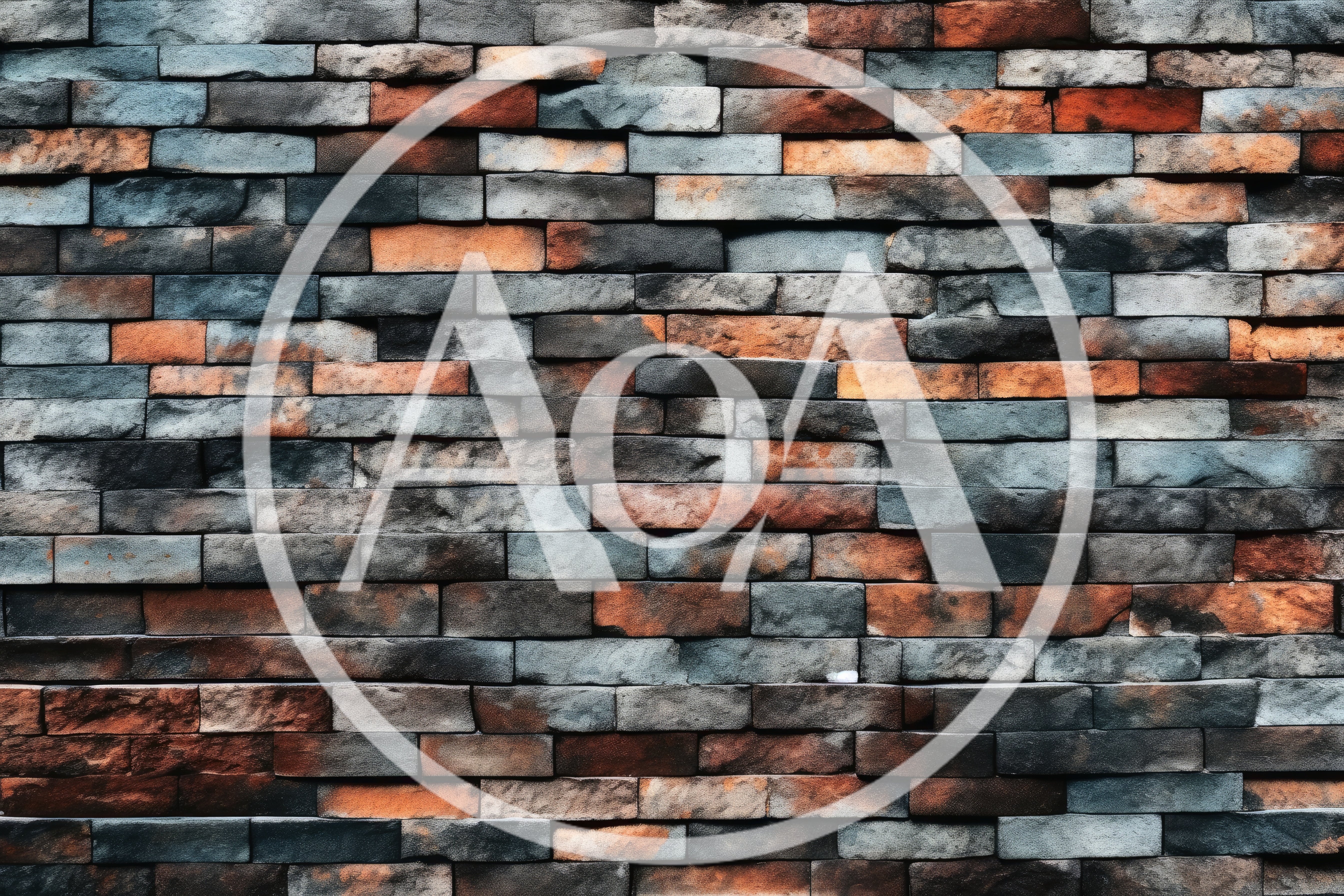 Textured Multi-Colored Stone Brick Wall Background
