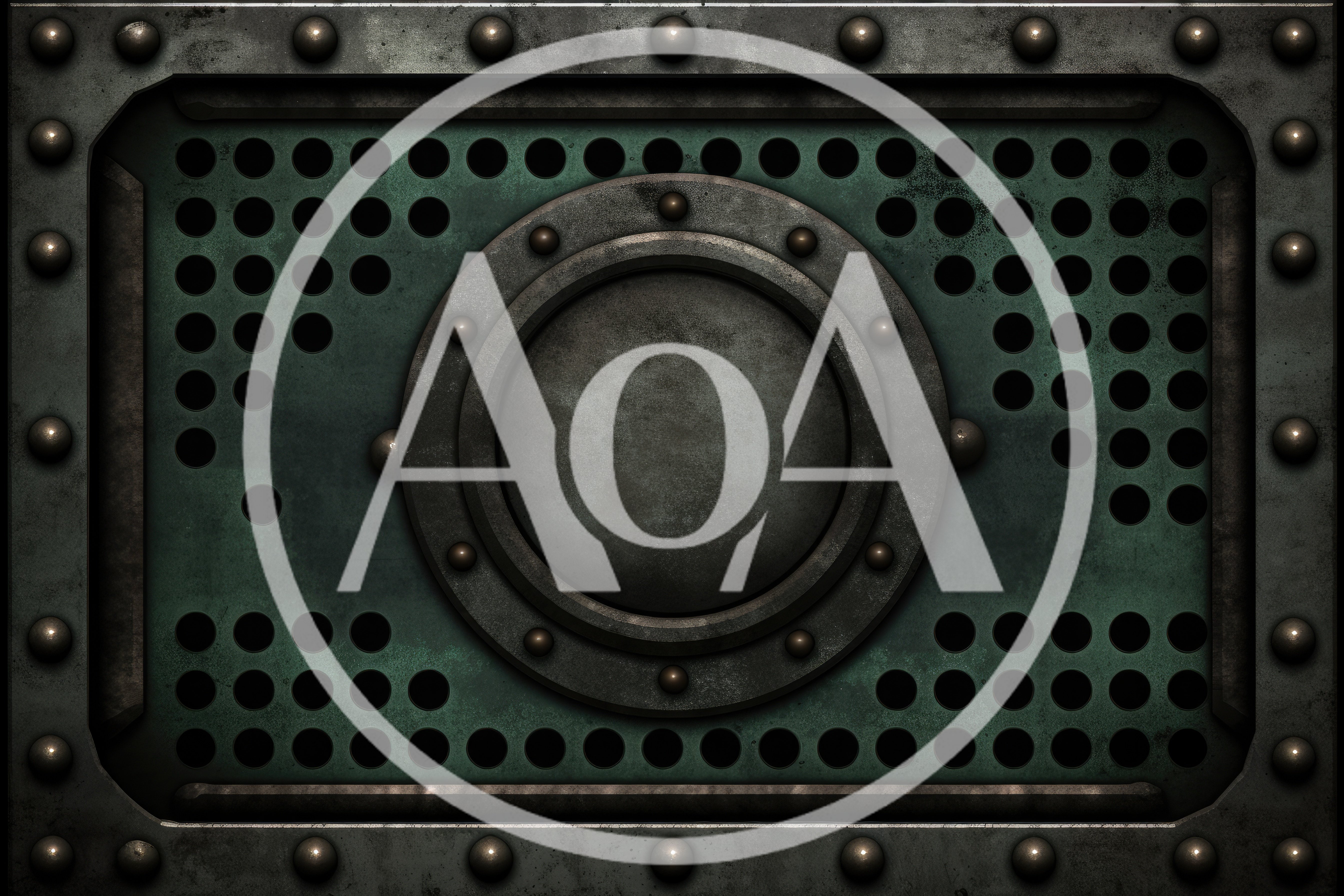 Industrial Metal Wall Panel With Rivets And Circular Port