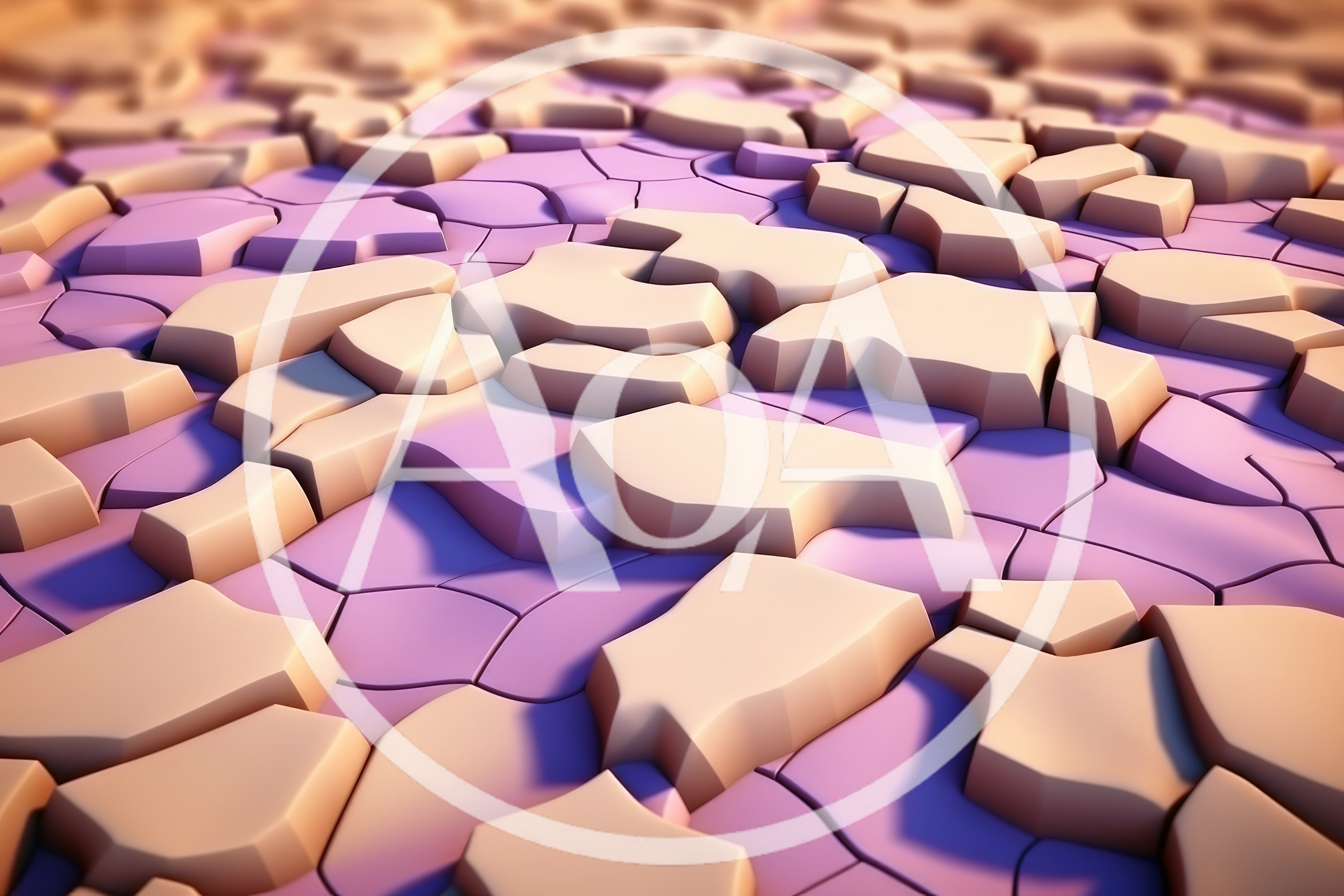 Abstract 3D Render Of Cracked Earth Texture