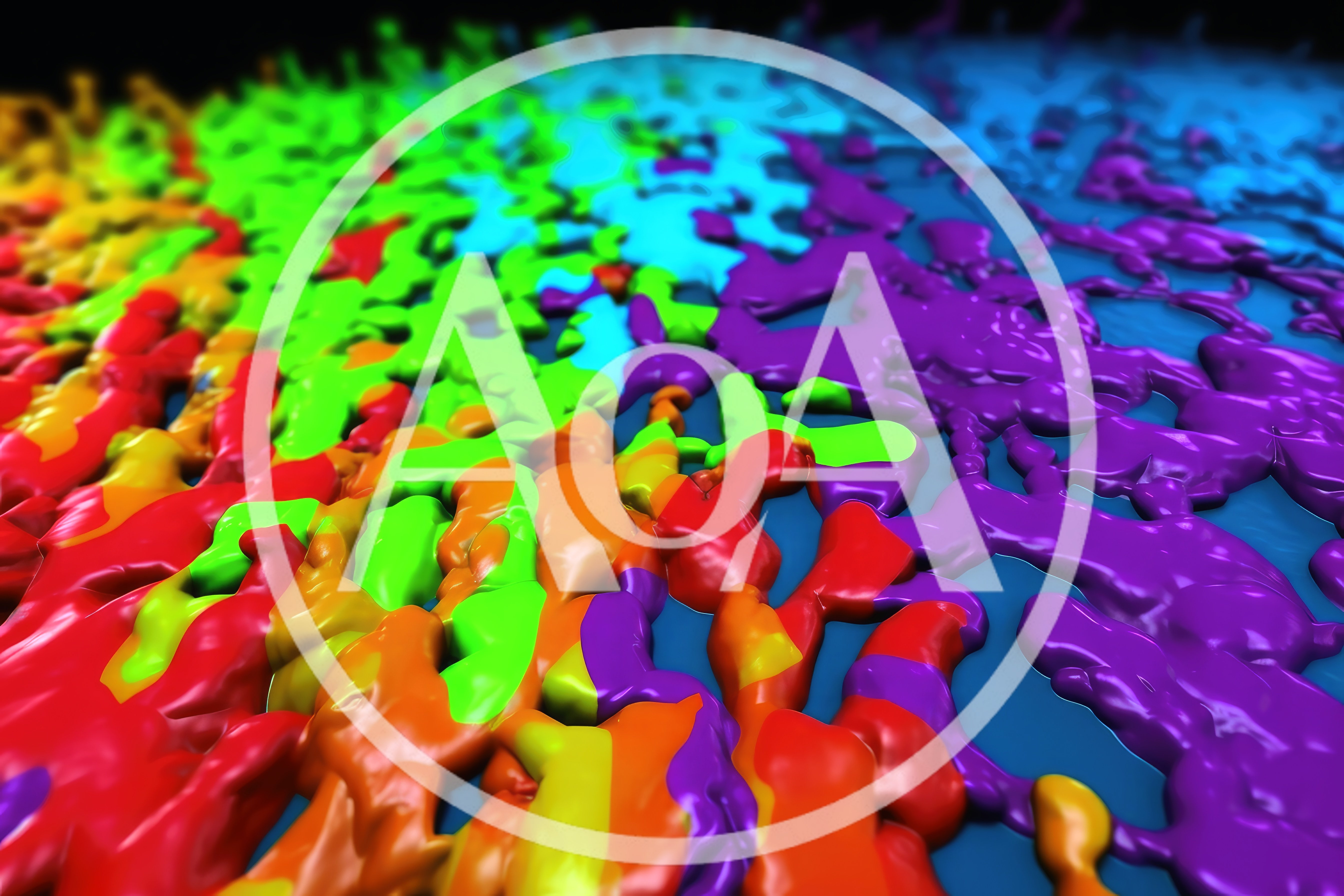 Abstract Colorful Liquid Paint Splatter Background