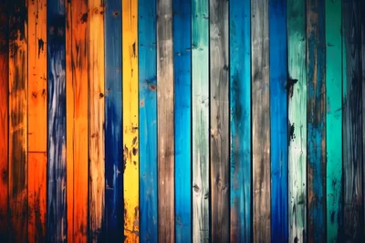 Multicolor Painted Vertical Wooden Planks Background