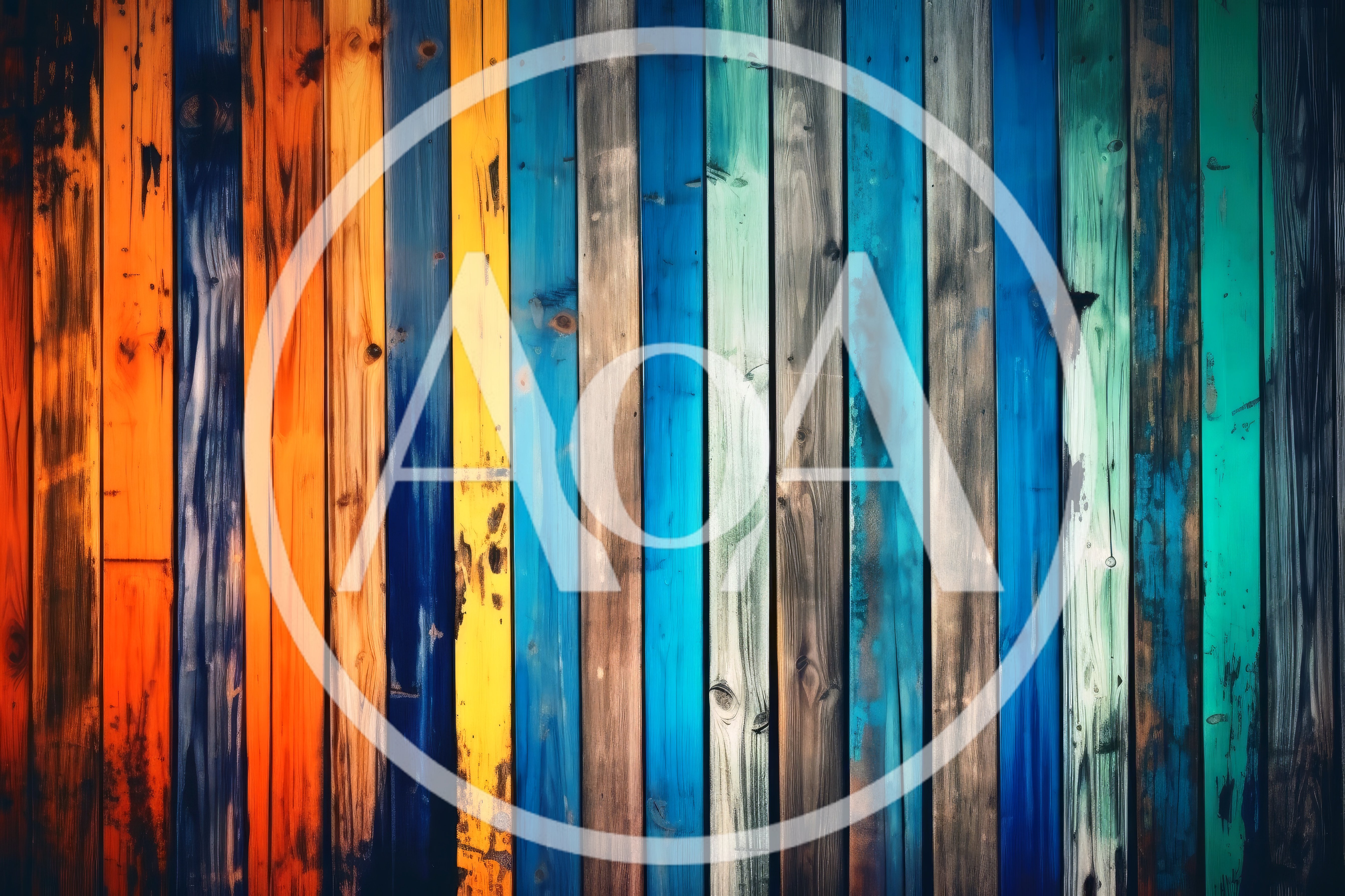 Multicolor Painted Vertical Wooden Planks Background