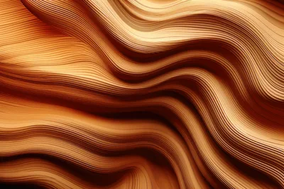 Abstract Golden Wavy Lines Background