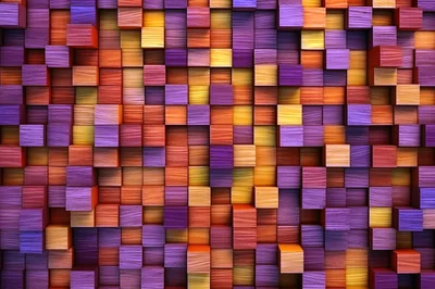 Abstract Background Of Colorful Wooden Cubes