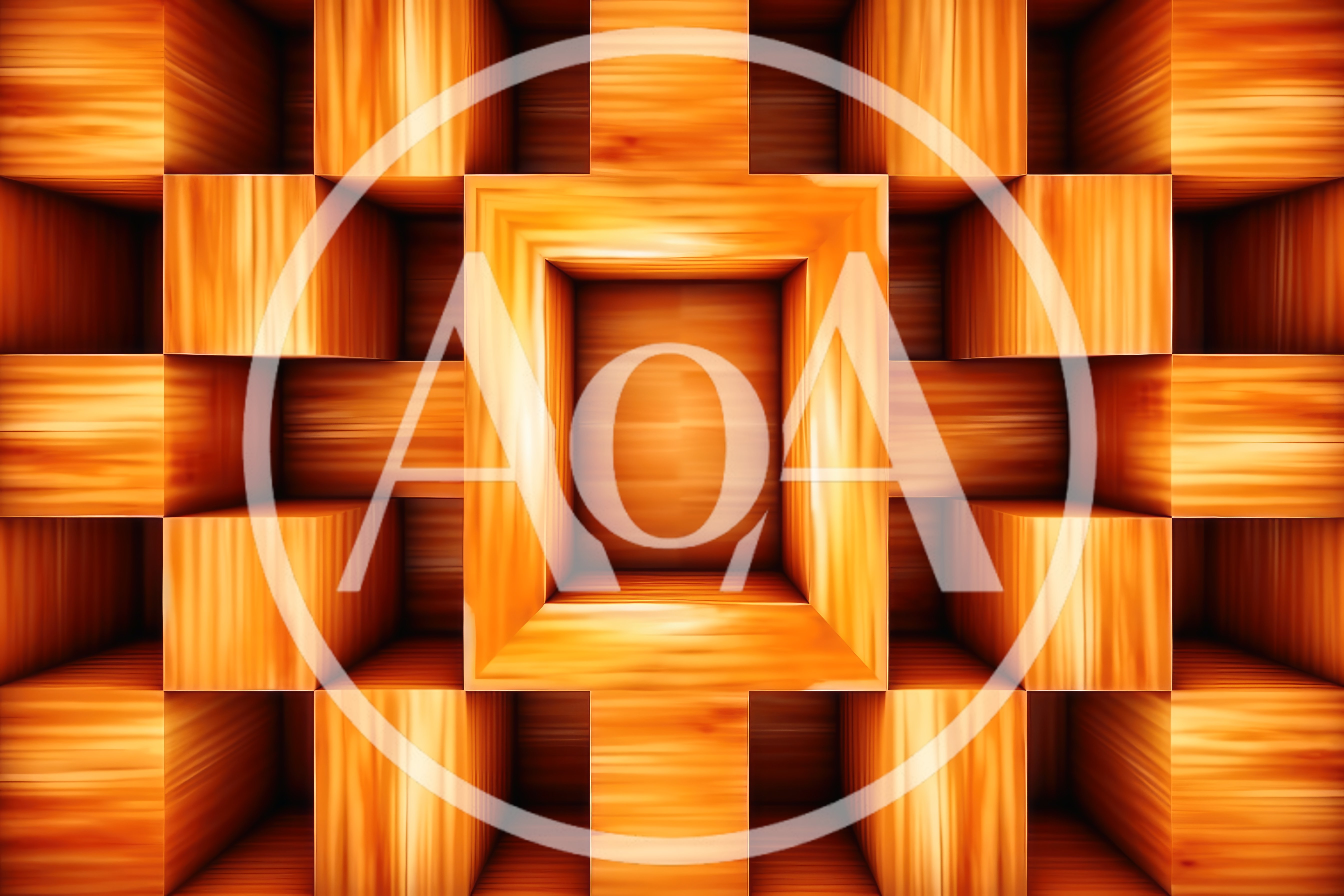 Abstract Wooden Cube Pattern Background
