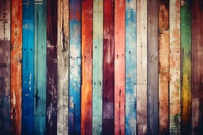 Vertical Multicolored Weathered Wooden Planks Background
