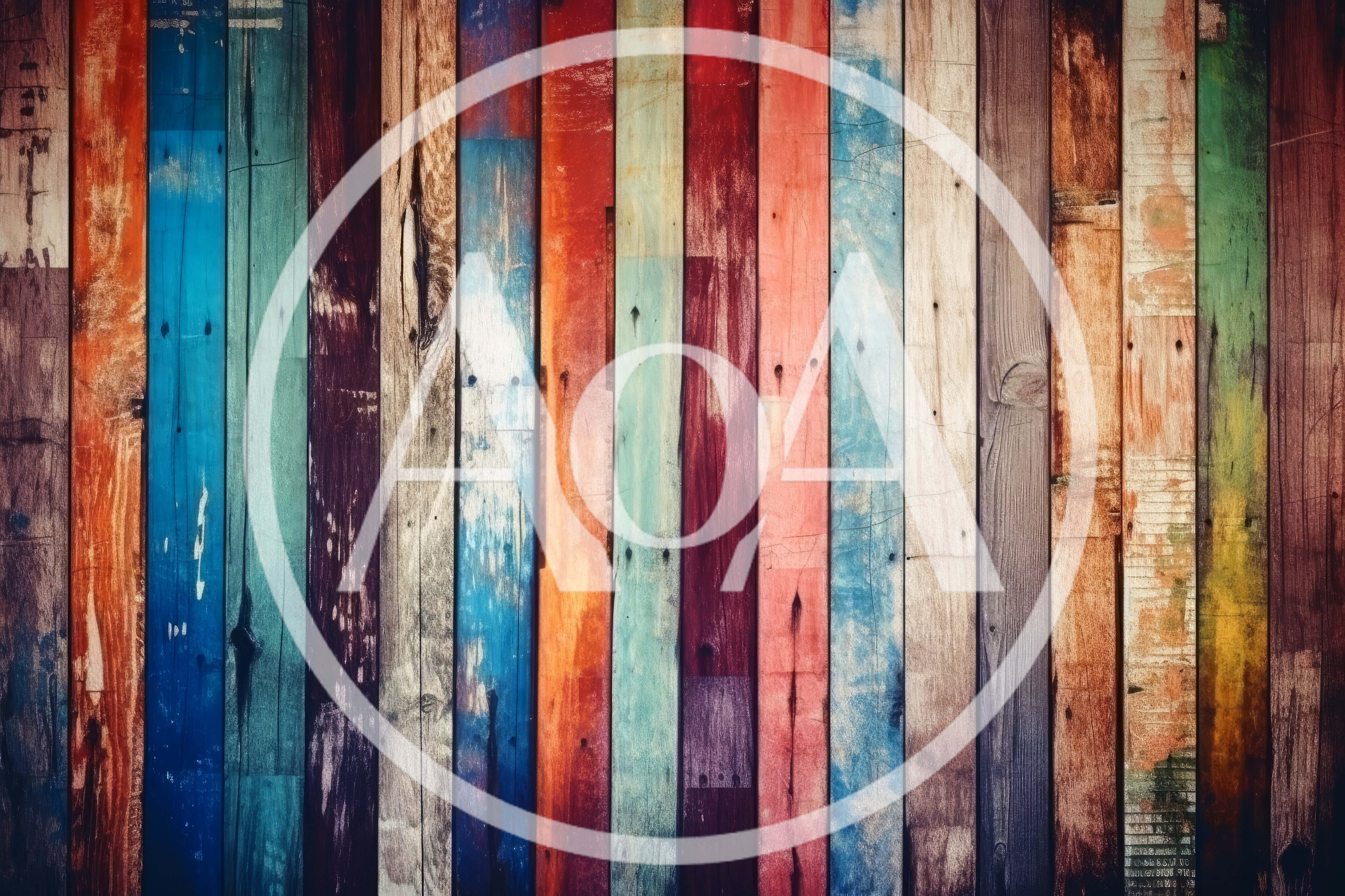 Vertical Multicolored Weathered Wooden Planks Background