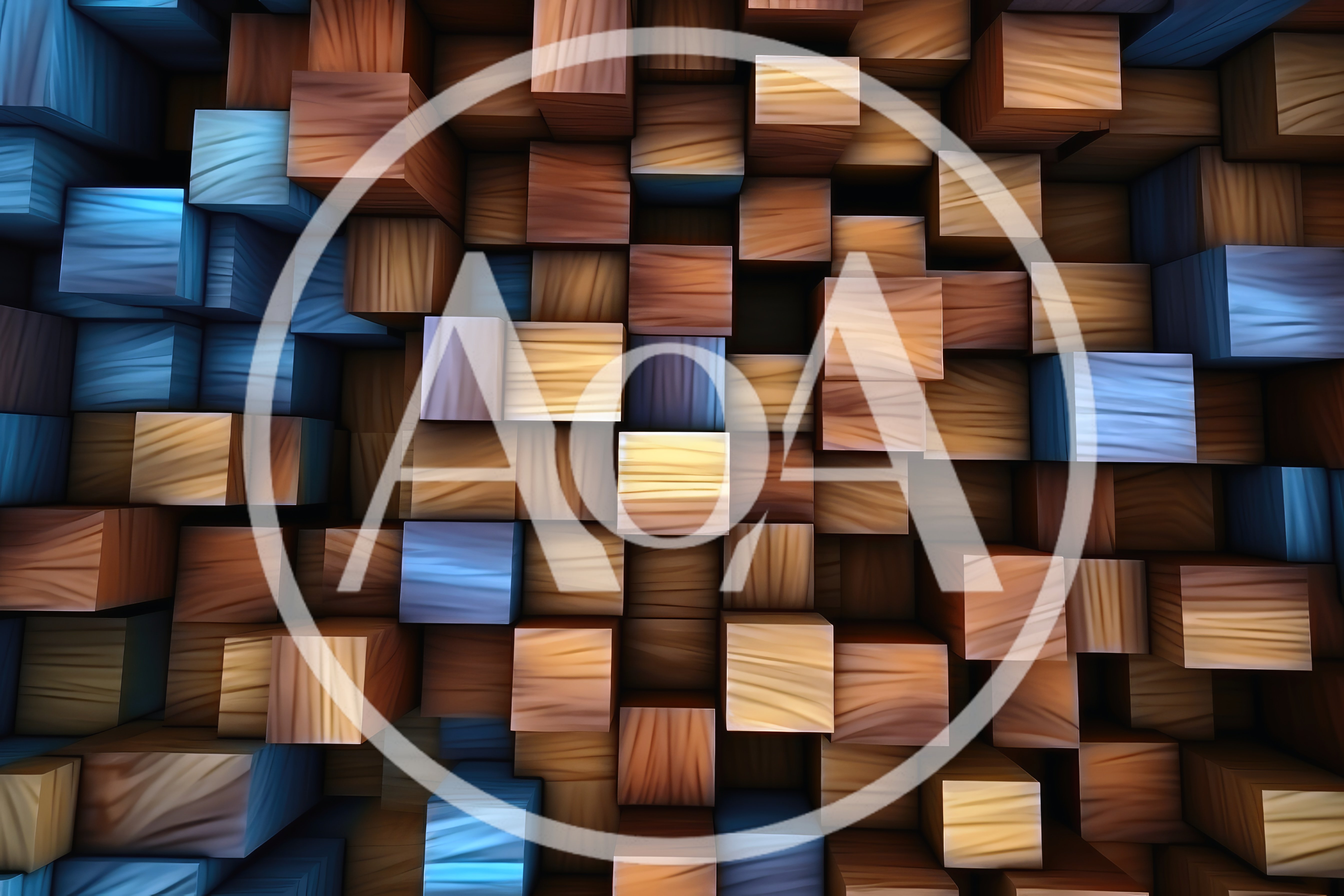 Abstract 3D Wooden Block Wall Texture