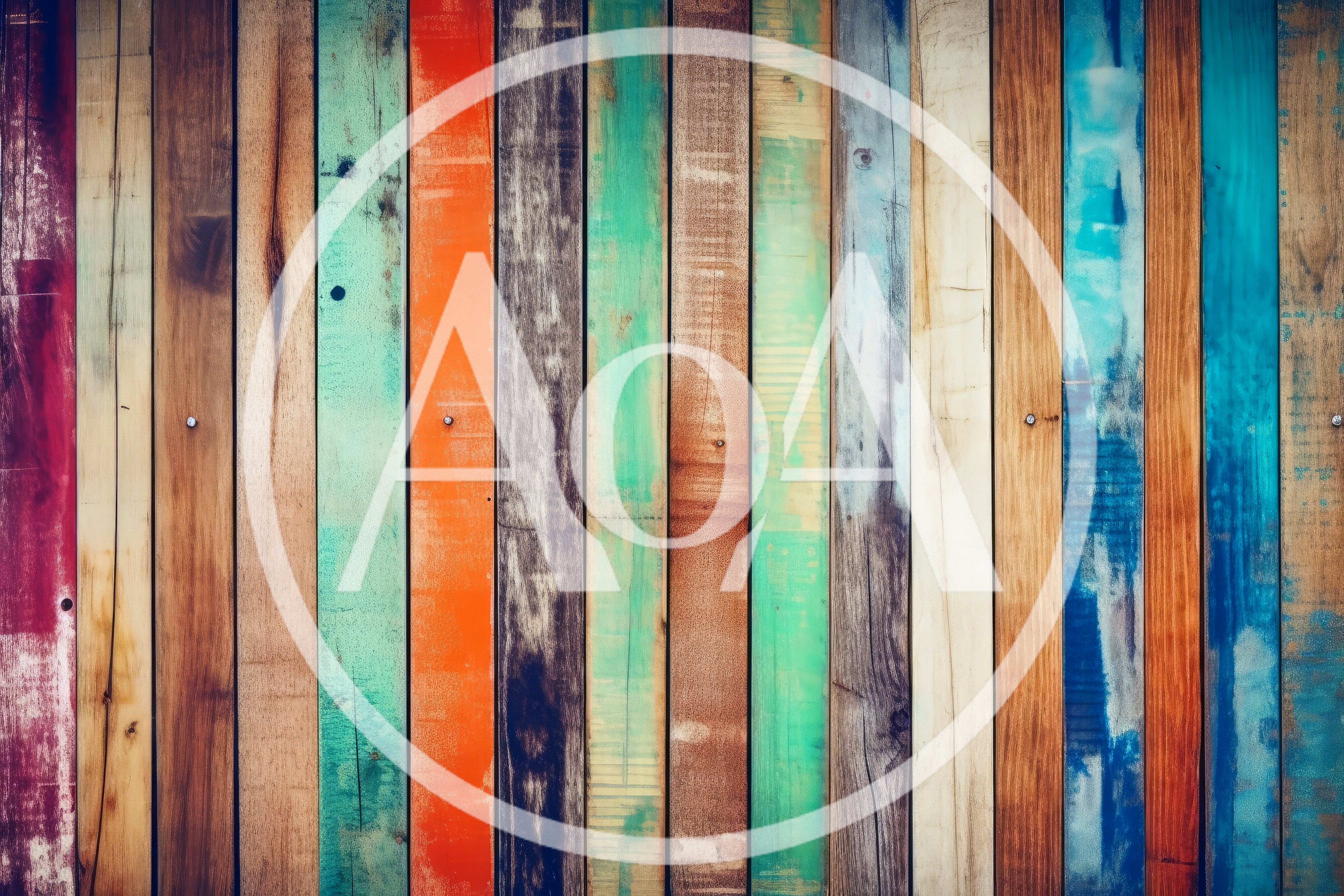 Vertical Multi Colored Distressed Wooden Planks Background