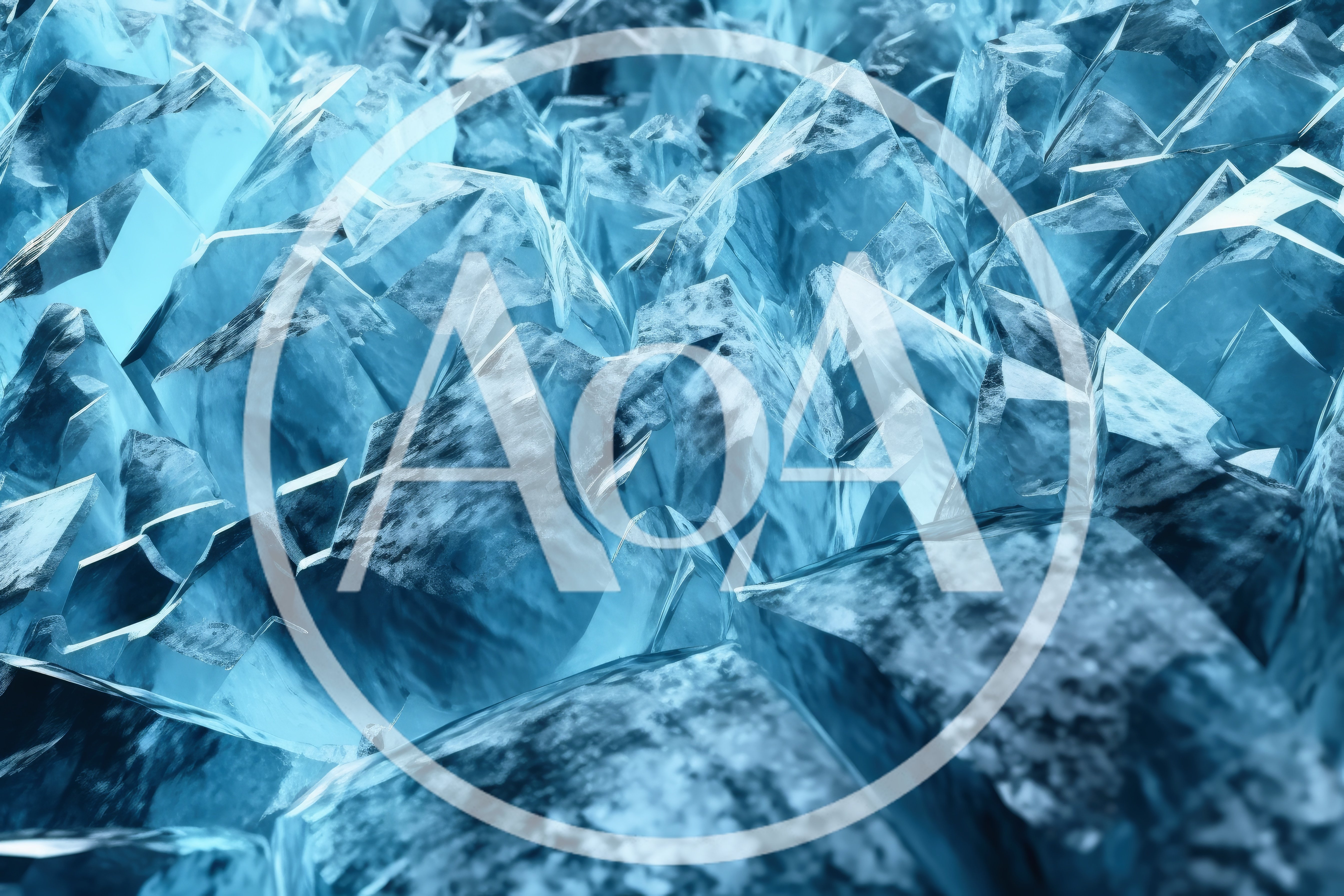 Abstract Background Of Sharp Blue Ice Crystals