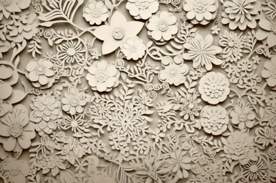 Intricate Laser Cut Floral Wood Wall Art