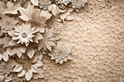 Intricate Paper Cutout Floral Design Background