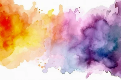 Abstract Watercolor Background With Vibrant Gradient Wash