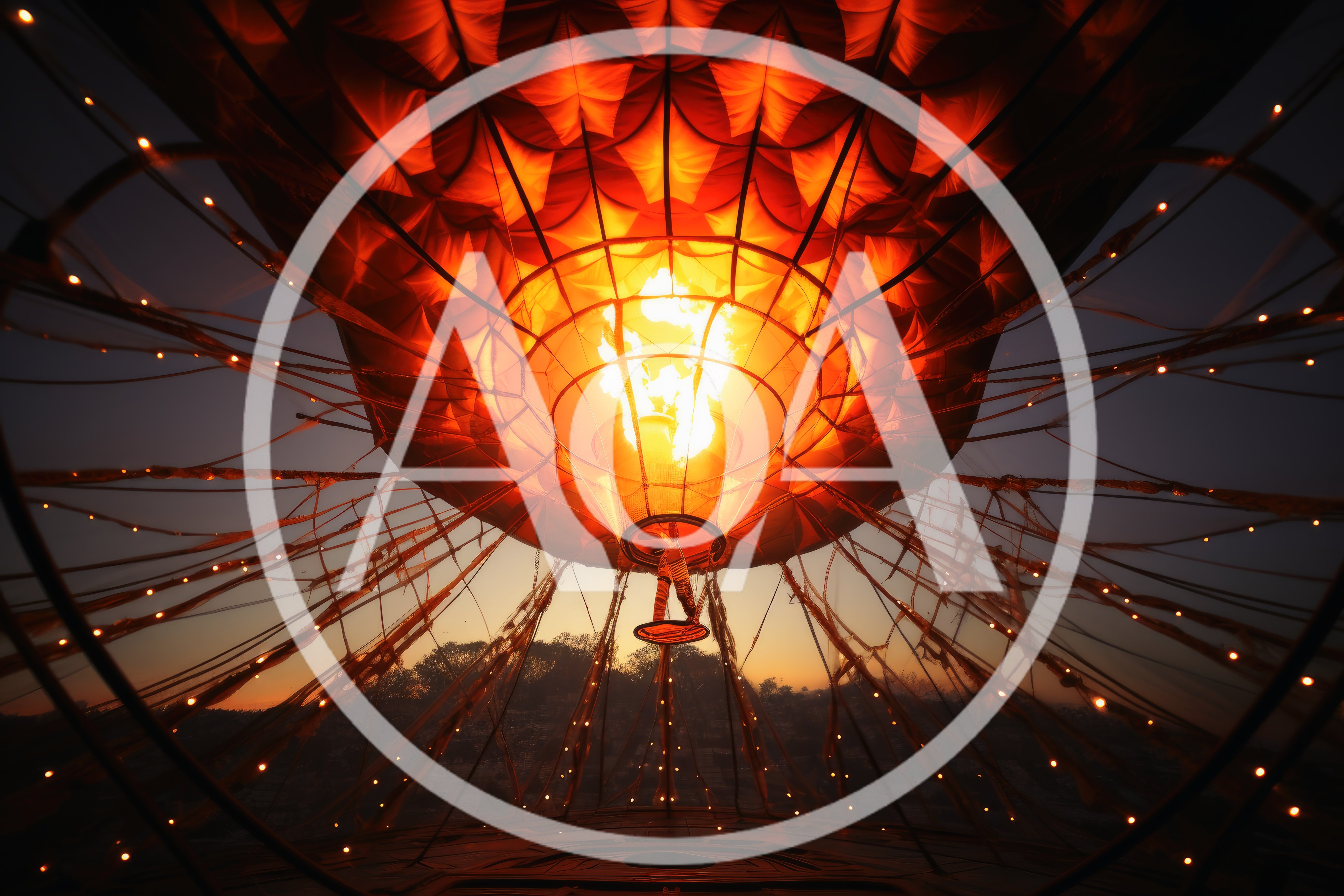 Hot Air Balloon Burner Igniting During Sunrise