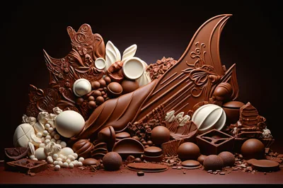 Artistic Assortment Of Gourmet Chocolate Confections