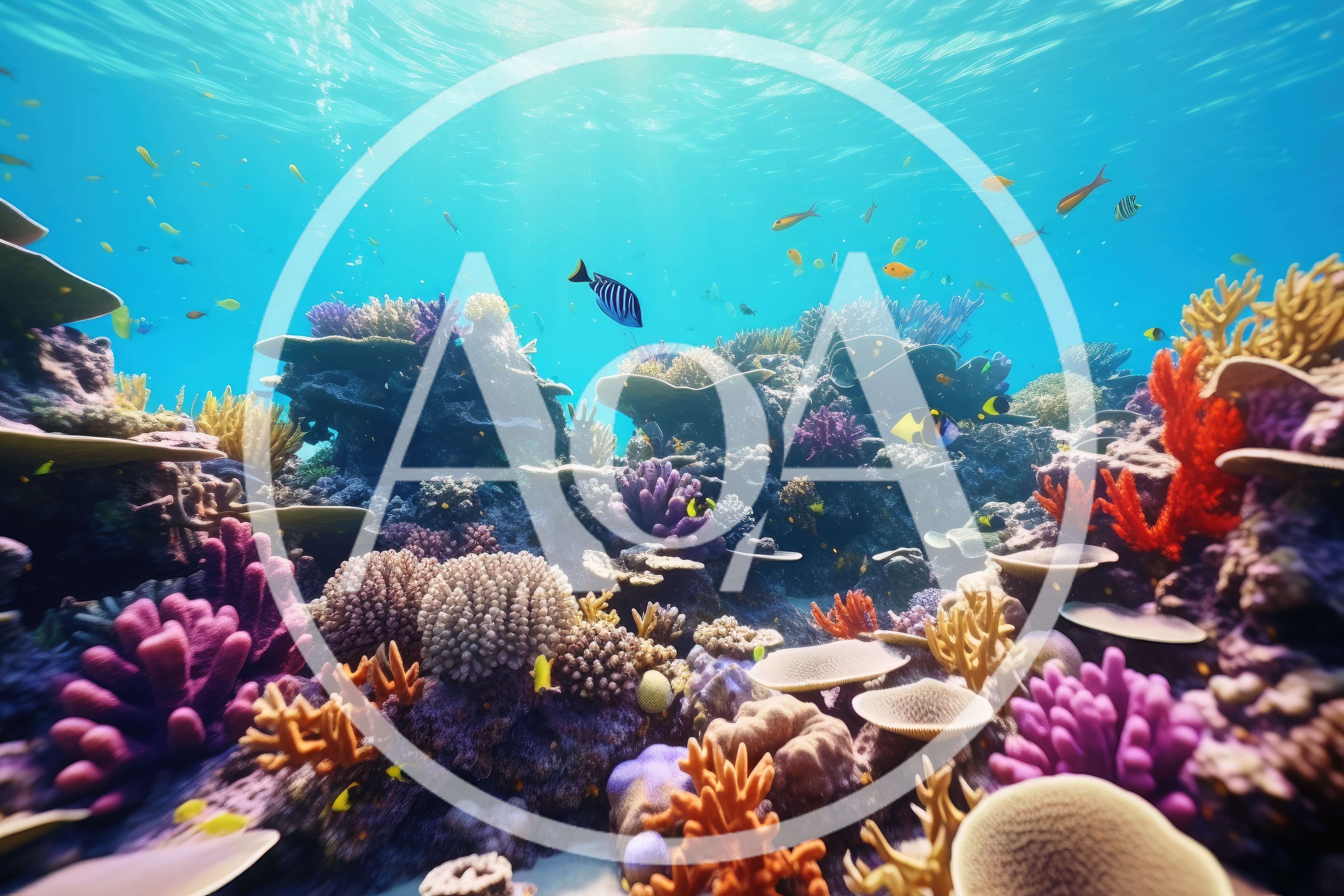 Vibrant Coral Reef Ecosystem With Tropical Fish
